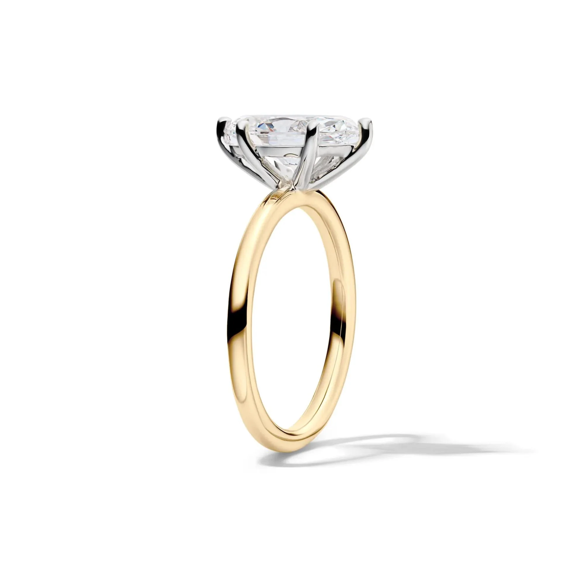 Lab Grown Diamond Solitaire Marquise Engagement Ring 14K Yellow Gold (2 CT.) Size 8.5 2mm - Image 3