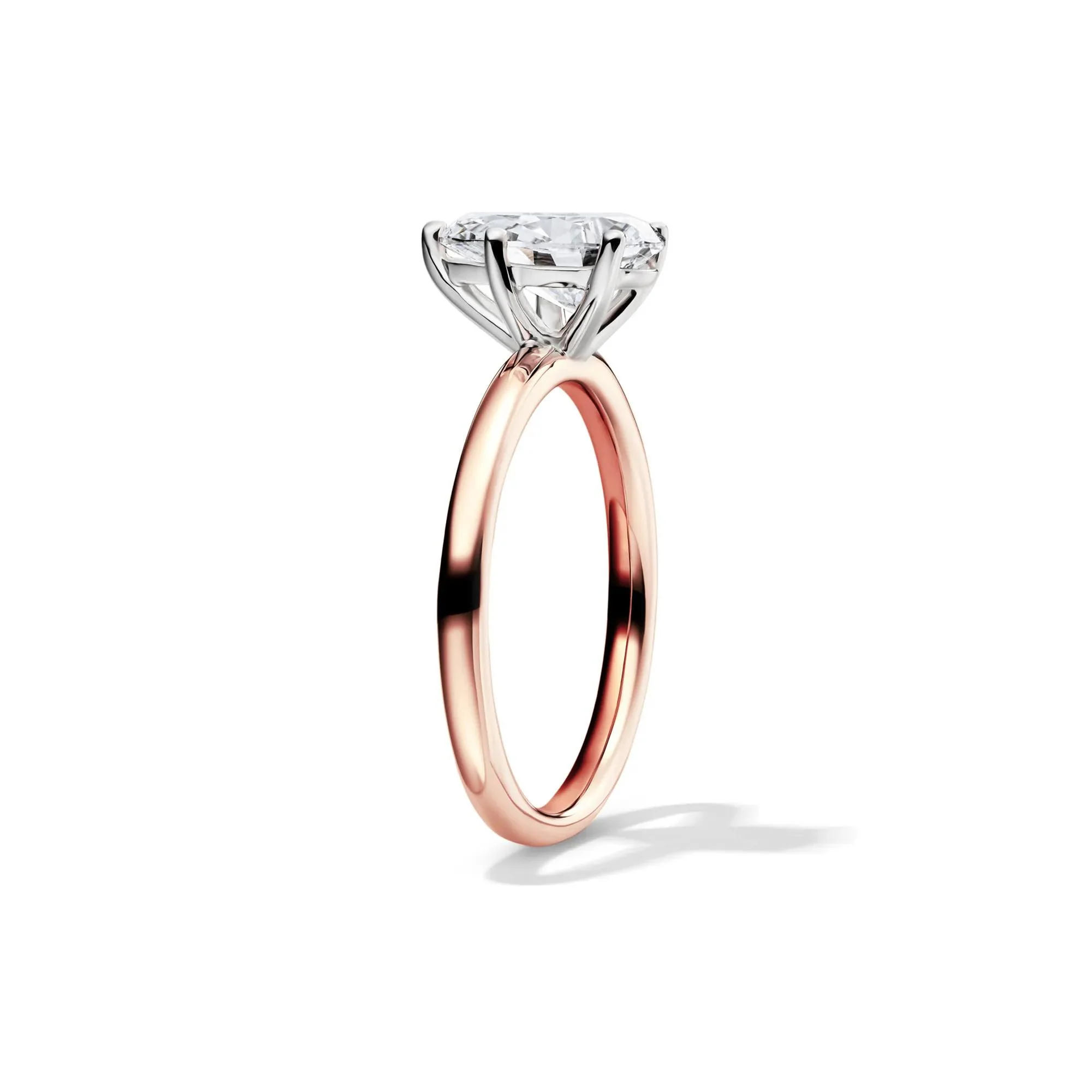 Lab Grown Diamond Pear-Shaped Solitaire Engagement Ring 14K Rose Gold (1/2 CT.) Size 6 2mm - Image 3