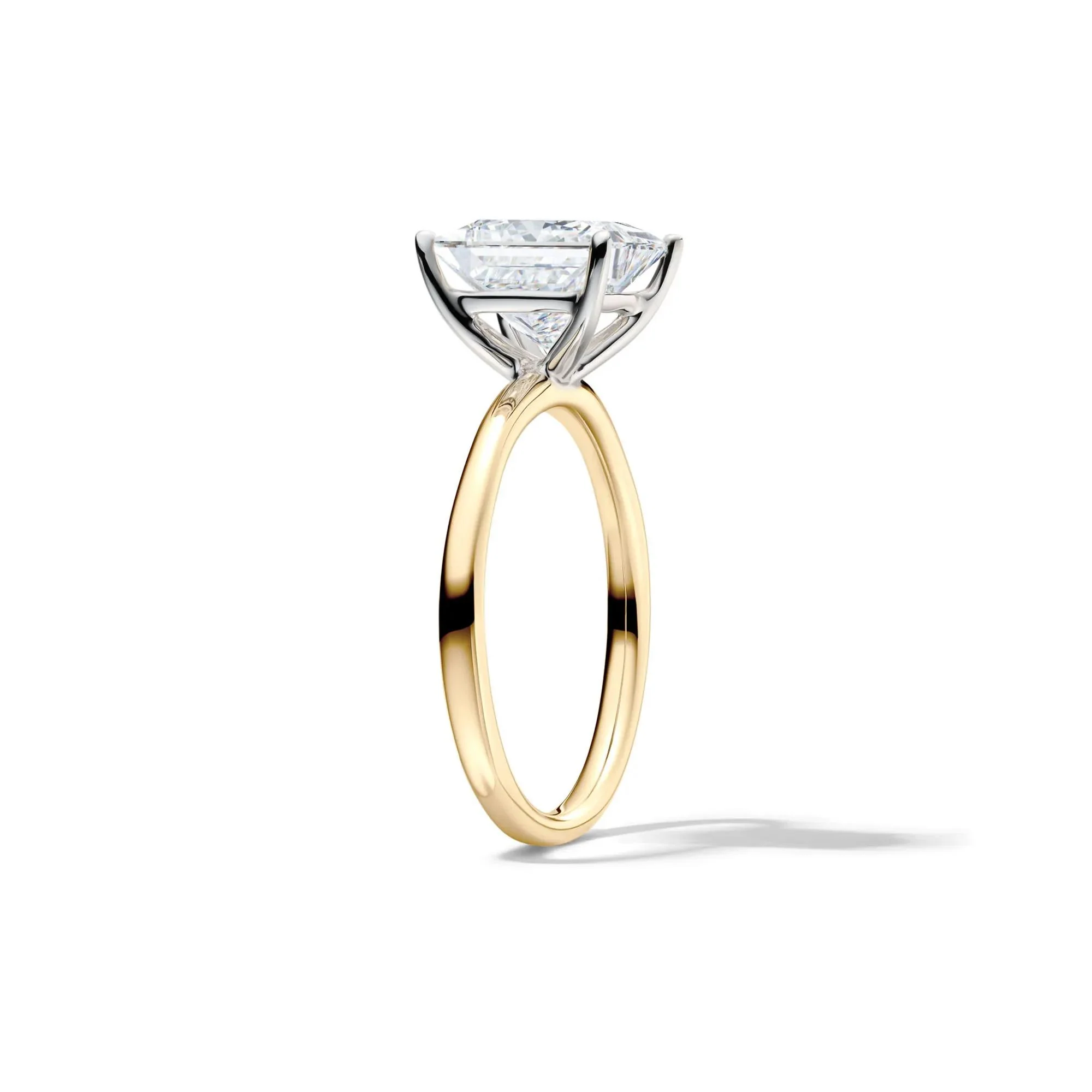 Lab Grown Diamond Princess-Cut Solitaire Engagement Ring 14K Yellow Gold (3 CT.) Size 10 2mm - Image 3