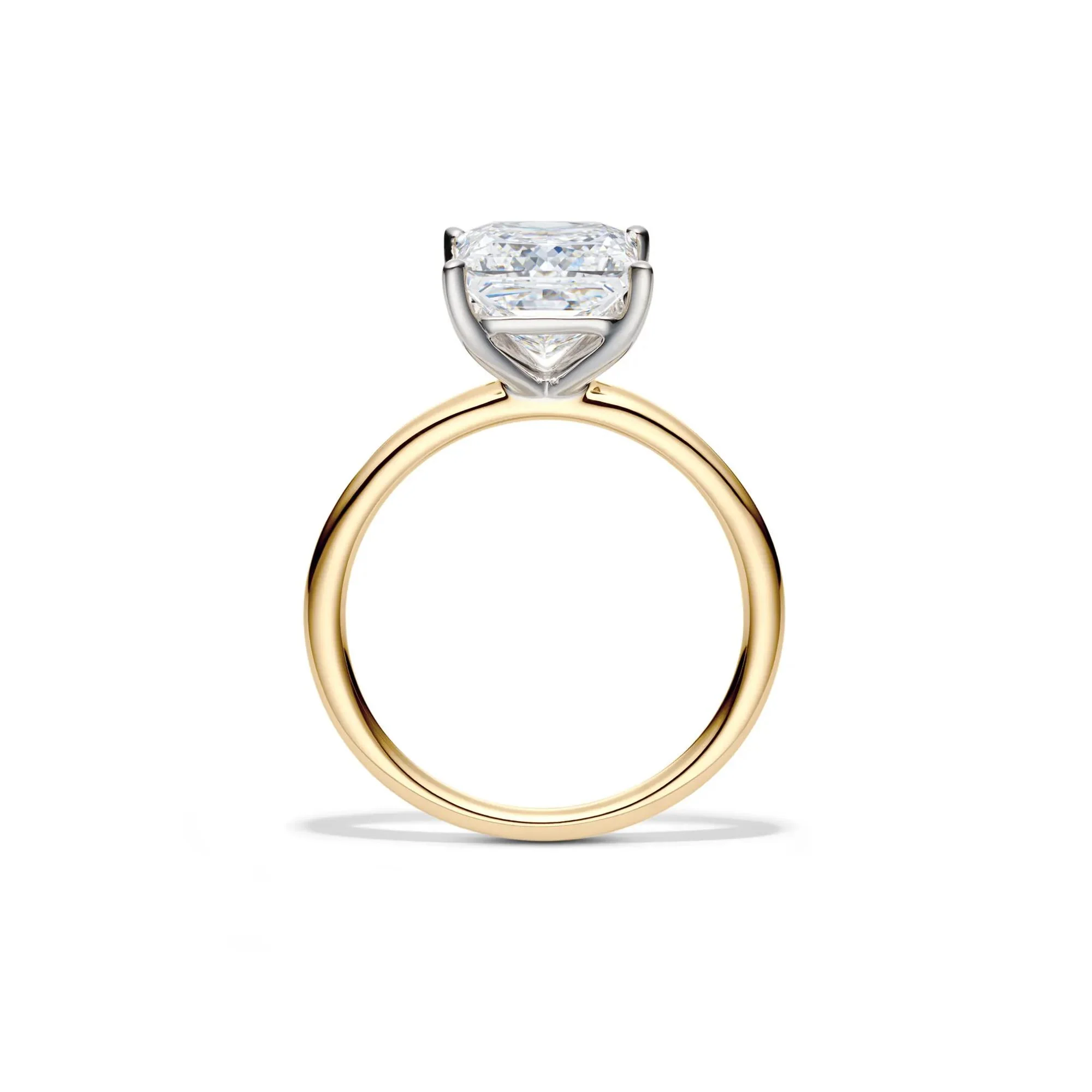Lab Grown Diamond Princess-Cut Solitaire Engagement Ring 14K Yellow Gold (3 CT.) Size 9 2mm - Image 2