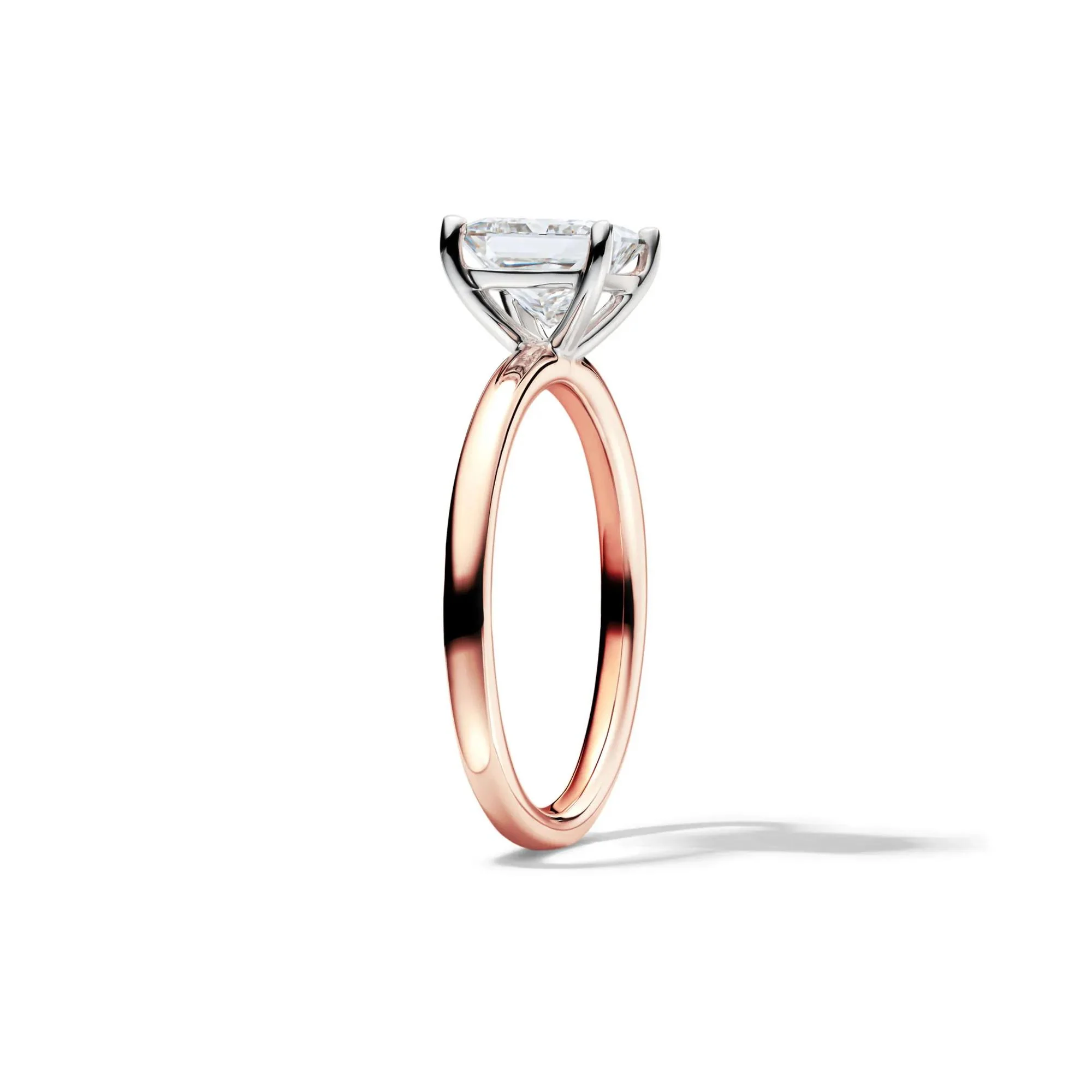 Lab Grown Diamond Princess-Cut Solitaire Engagement Ring 14K Rose Gold (1/2 CT.) Size 9 2mm - Image 3