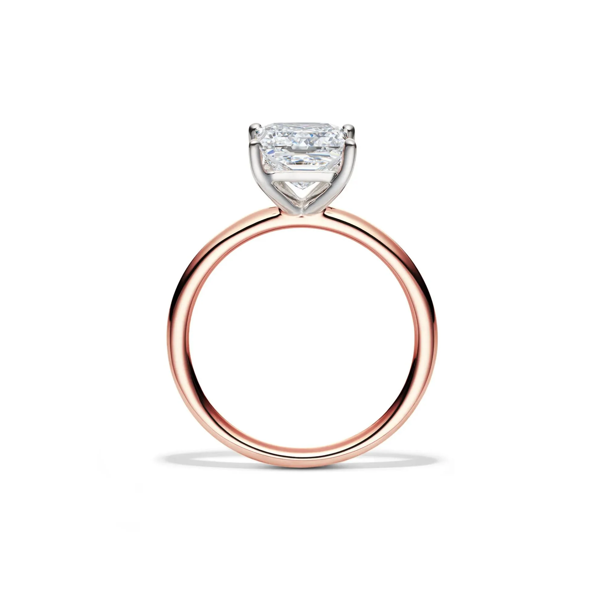 2 CT. Tw. Lab Grown Diamond Princess-Cut Solitaire Engagement Ring 14K Rose Gold Size 8 2mm - Image 2