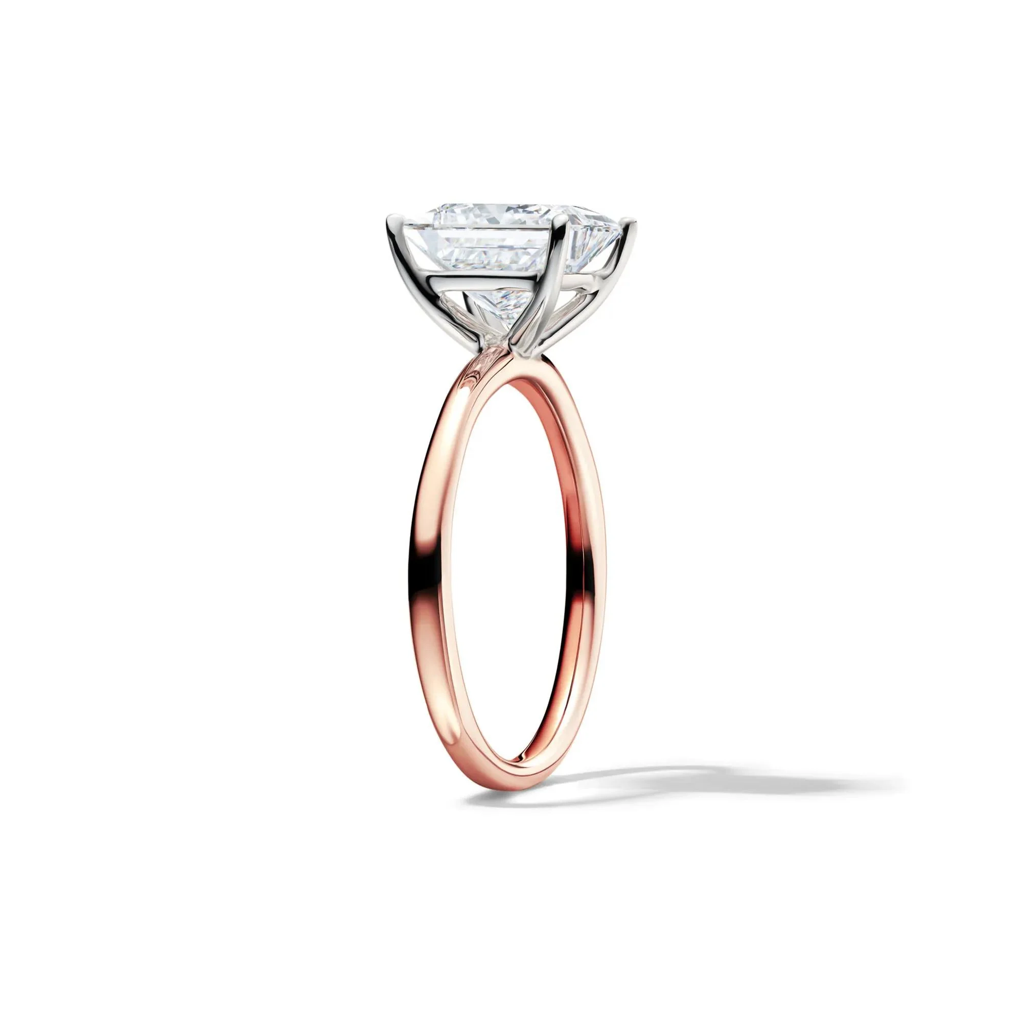 Lab Grown Diamond Princess-Cut Solitaire Engagement Ring 14K Rose Gold (3 CT.) Size 10 2mm - Image 3