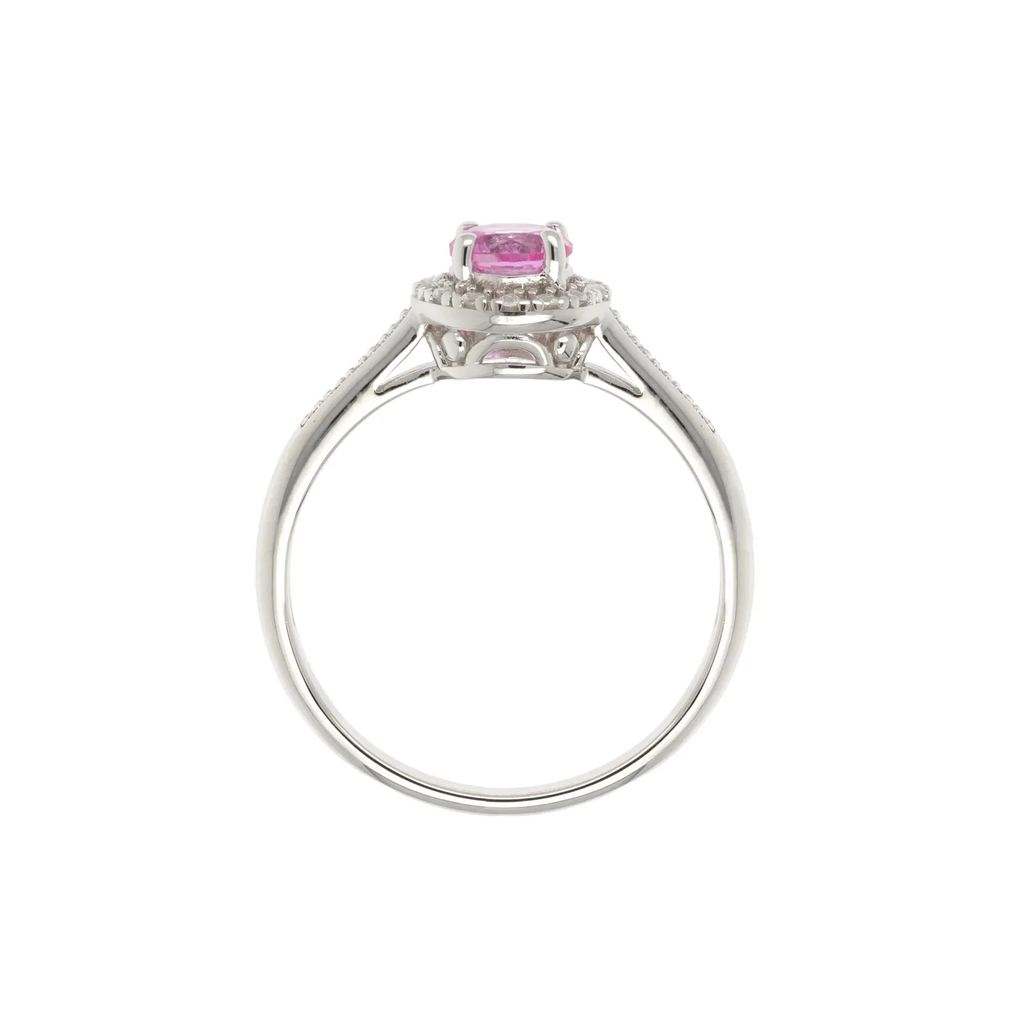 Lab-Created Multi-Gemstone Ring .925 Sterling Silver White Size 8 2mm - Image 2