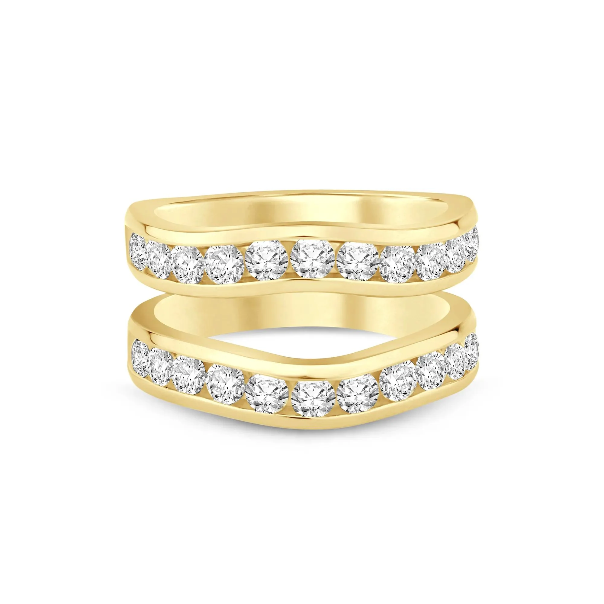 1/2 CT. Tw. Lab Grown Diamond Contour Insert 14K Yellow Gold Ring Size 5.5 6mm