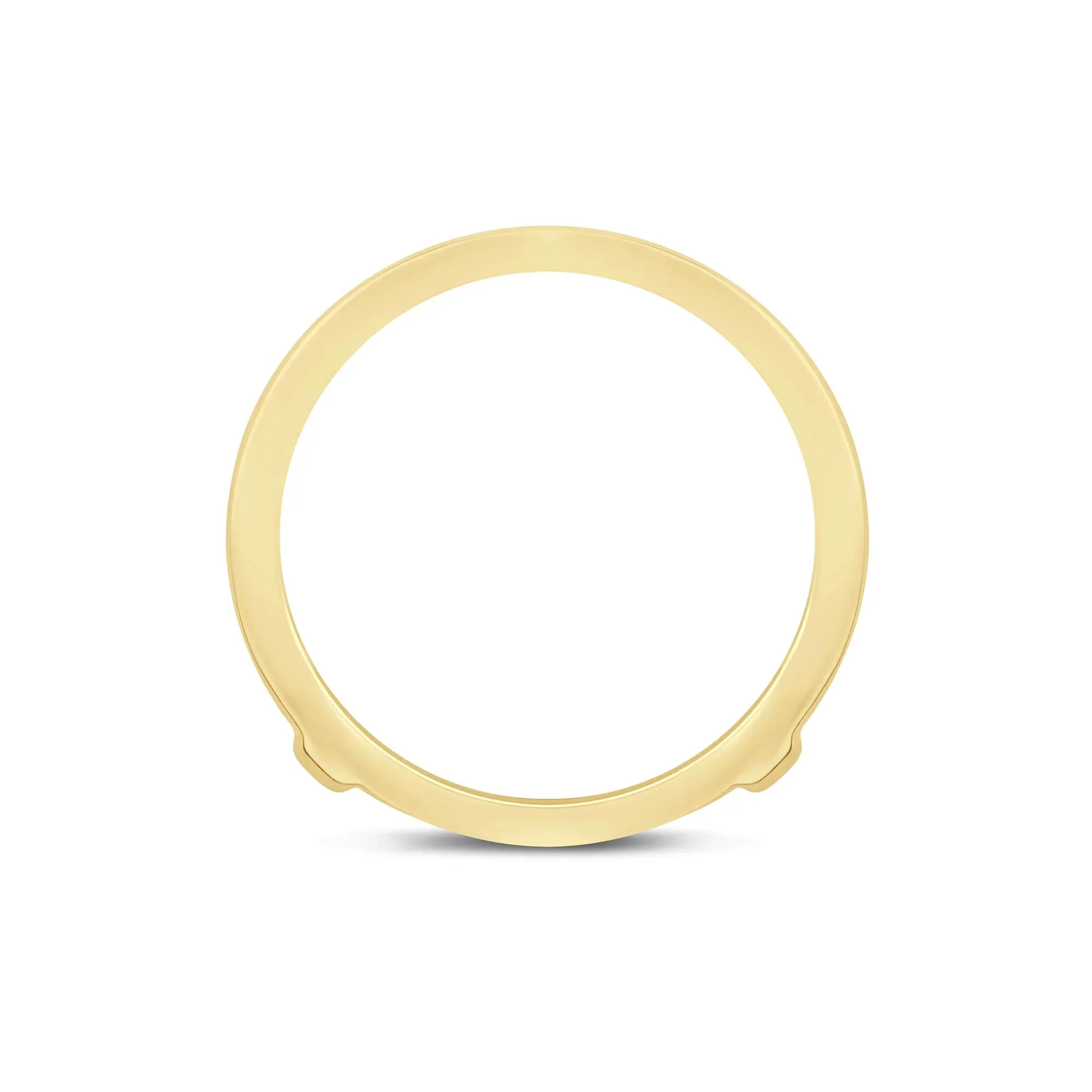 1/2 CT. Tw. Lab Grown Diamond Contour Insert 14K Yellow Gold Ring Size 9 6mm - Image 2