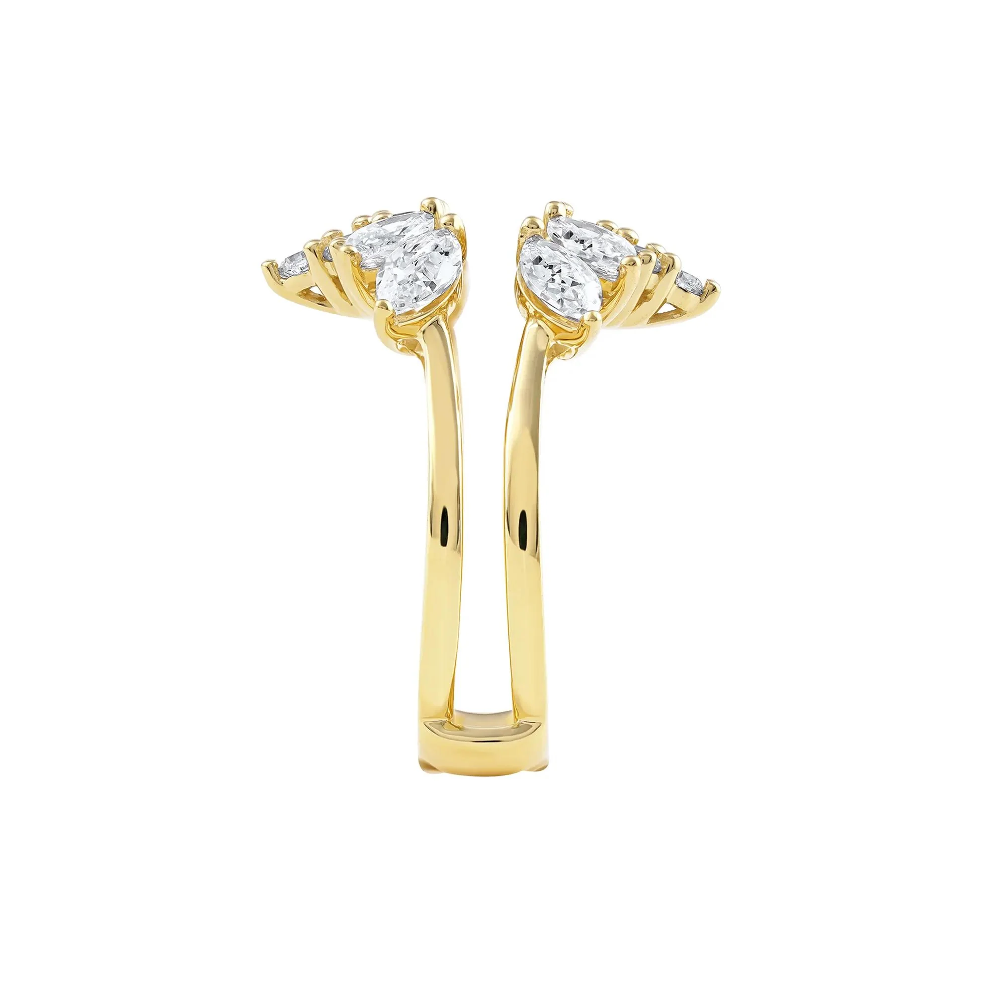 2 CT. Tw. Lab Grown Diamond Enhancer 14K Yellow Gold Ring Round Brilliant Cut Size 7 - Image 3