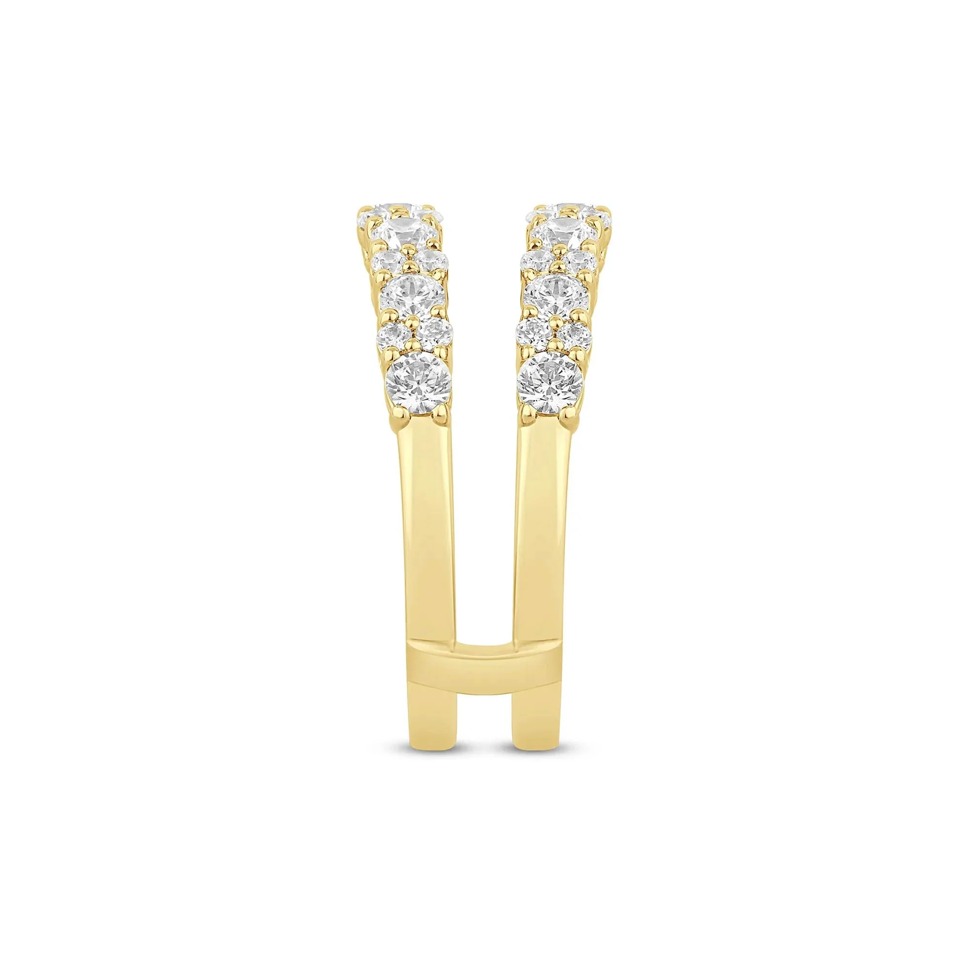 1 3/8 CT. Tw. Lab Grown Diamond Ring Enhancer 14K Yellow Gold Size 7.5 6mm - Image 3