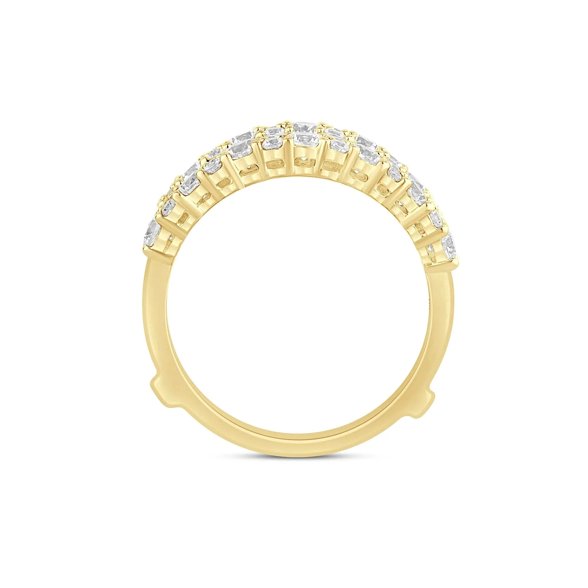 1 3/8 CT. Tw. Lab Grown Diamond Ring Enhancer 14K Yellow Gold Size 8 6mm - Image 2
