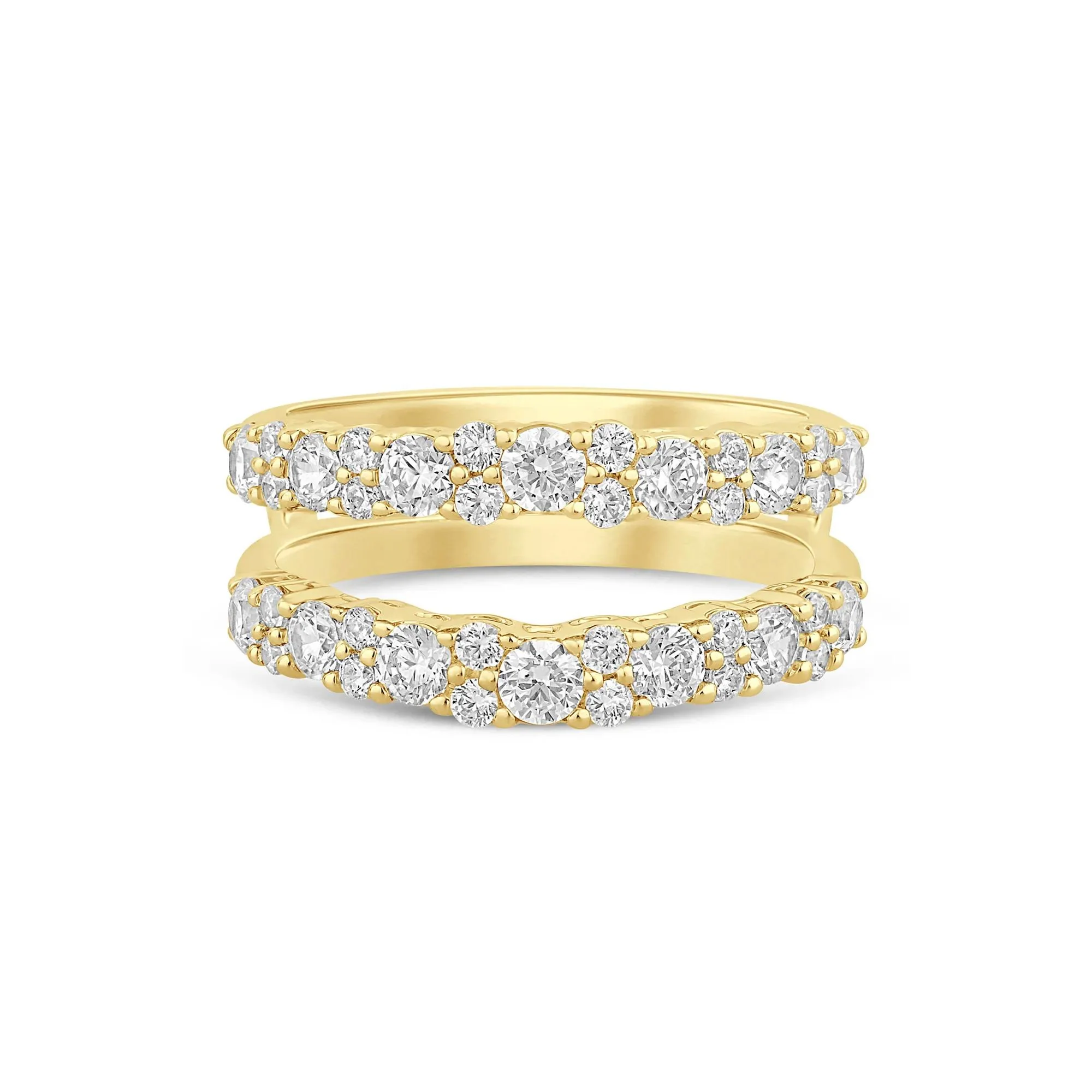 1 3/8 CT. Tw. Lab Grown Diamond Ring Enhancer 14K Yellow Gold Size 8.5 6mm