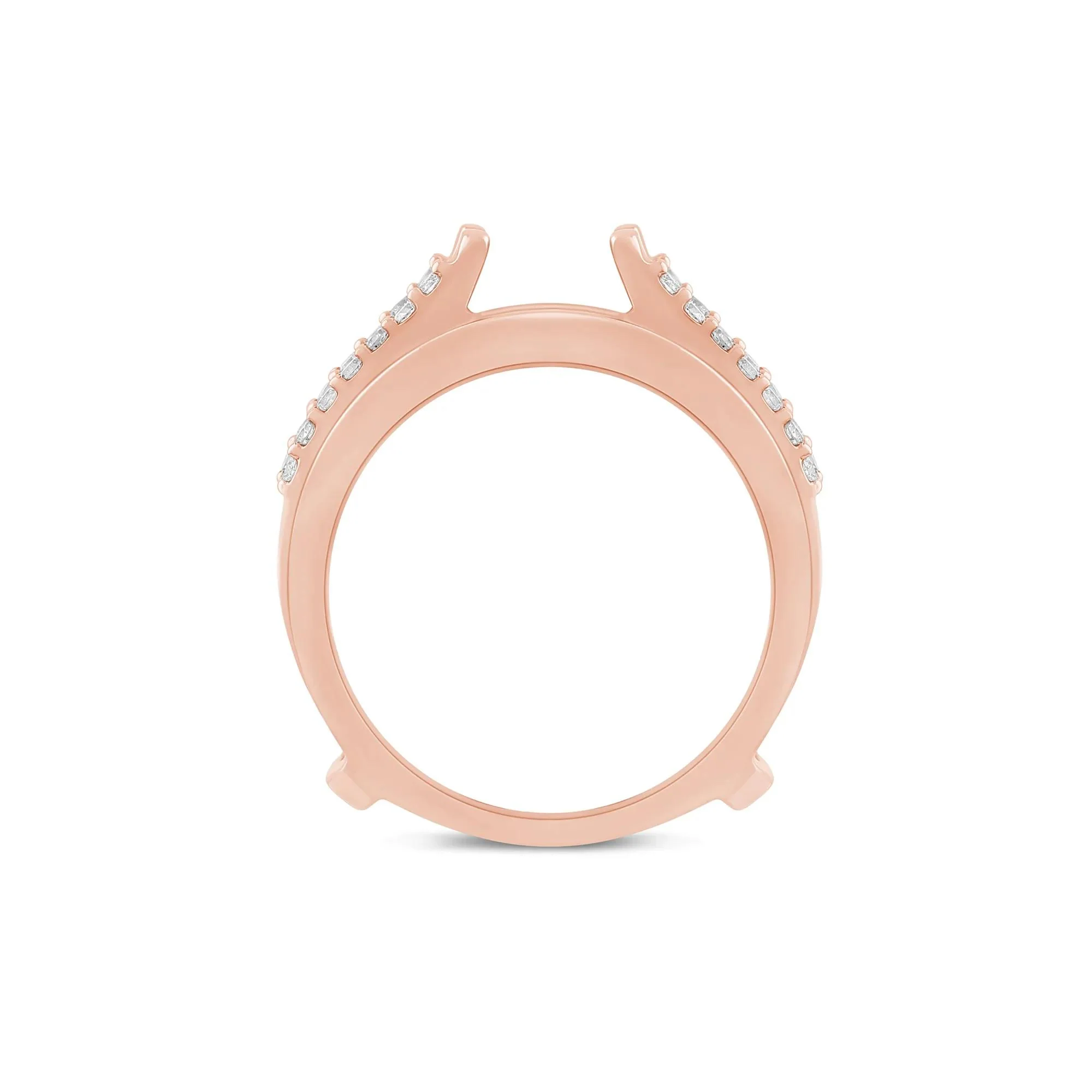 1 CT. Tw. Lab Grown Diamond Ring Enhancer 14K Rose Gold Size 5 5mm - Image 2