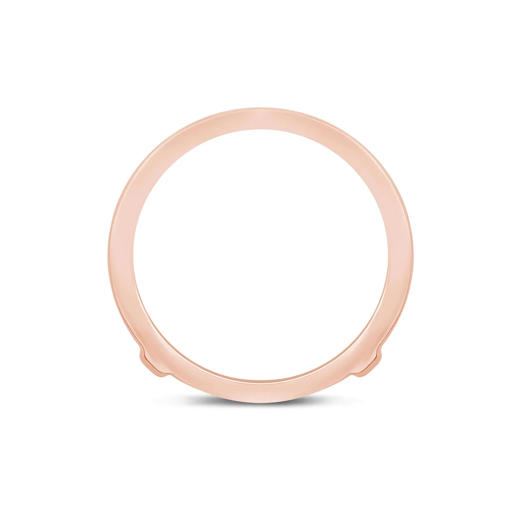 1/2 CT. Tw. Lab Grown Diamond Contour Insert 14K Rose Gold Ring Size 6.5 6mm - Image 2