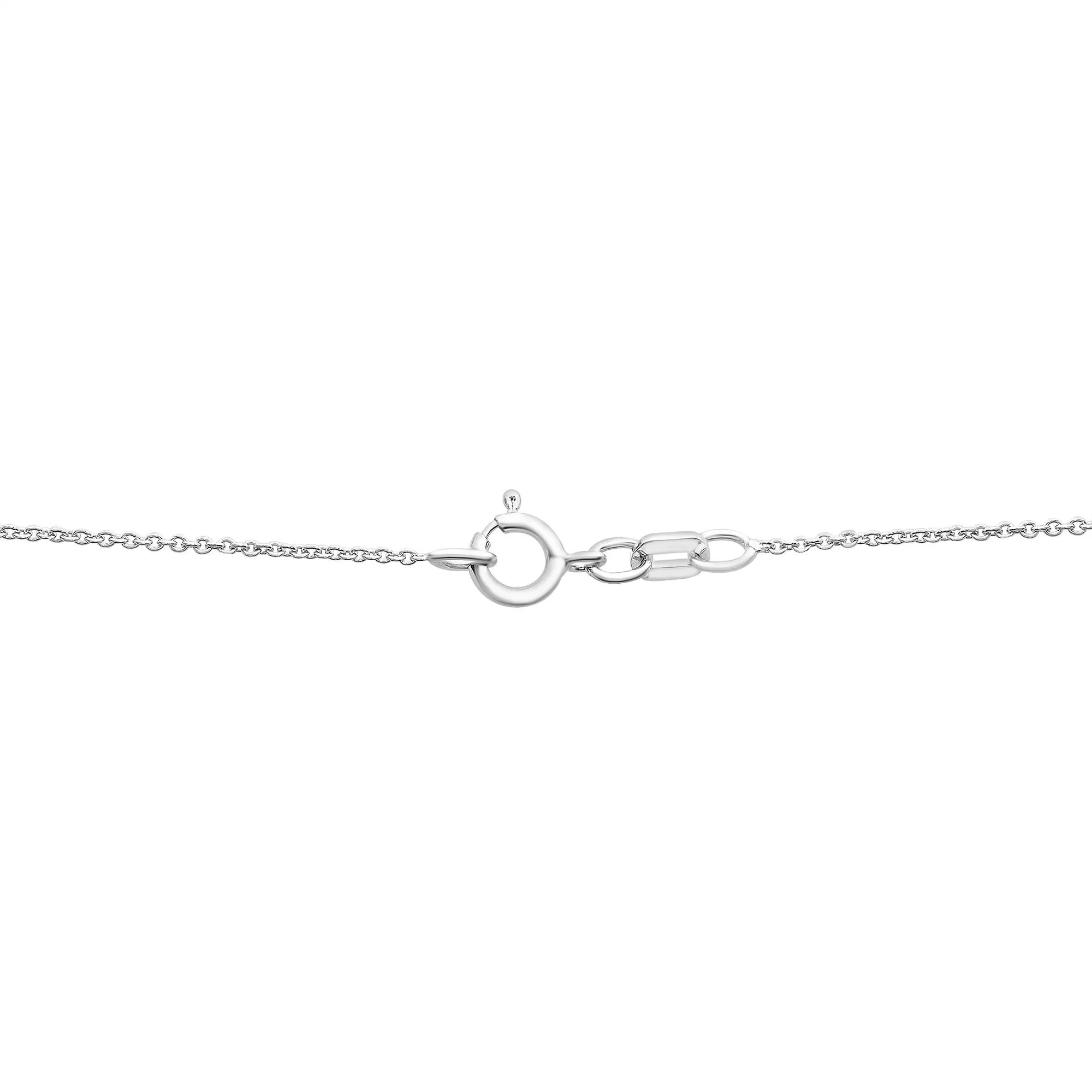 Diamond Accent Sagittarius Pendant Necklace .925 Sterling Silver White Size 18" - Image 3