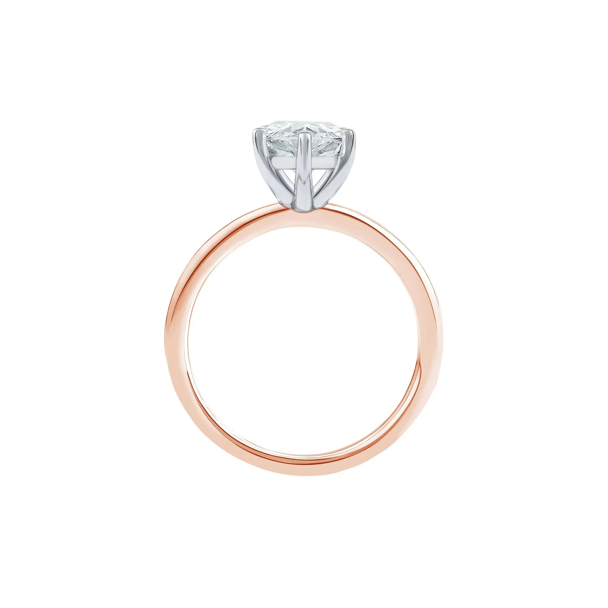 Lab Grown Diamond Pear-Shaped Solitaire Engagement Ring 14K Rose Gold (2 CT.) Size 5.5 2mm - Image 2