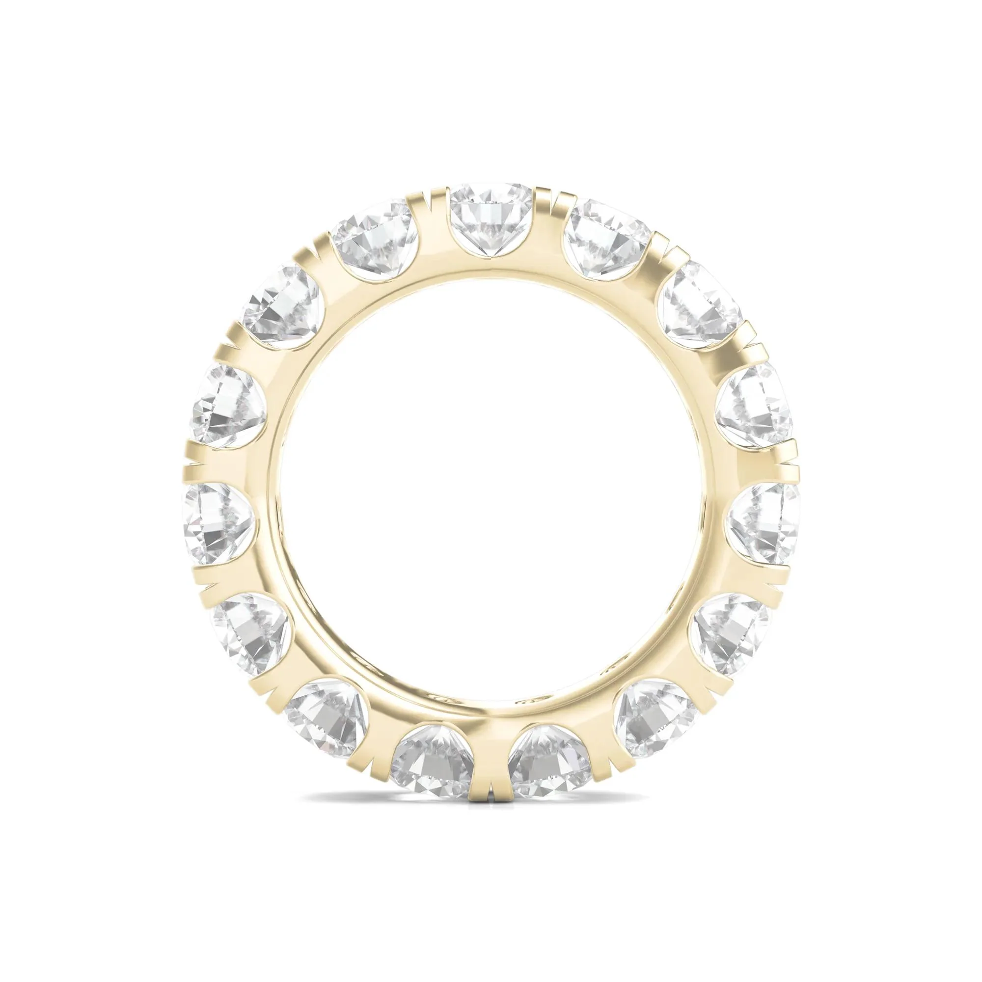 6 CT. Tw. Lab Grown Round Diamond Eternity Band Ring 14K Yellow Gold Round Brilliant Cut Size 4.5 2mm - Image 2