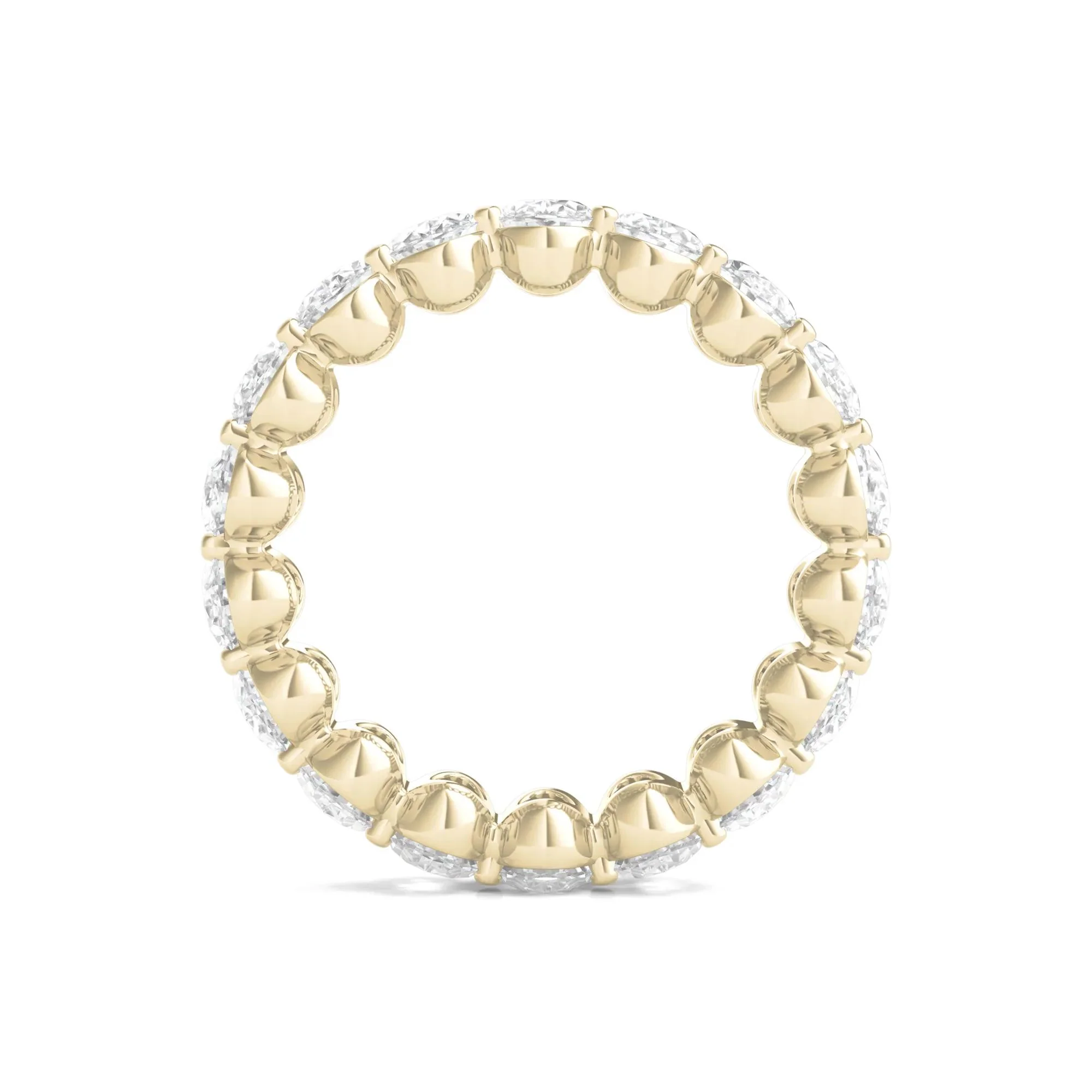 7 CT. Tw. Lab Grown Oval Diamond Eternity Band Ring 14K Yellow Gold Size 5 2mm - Image 2
