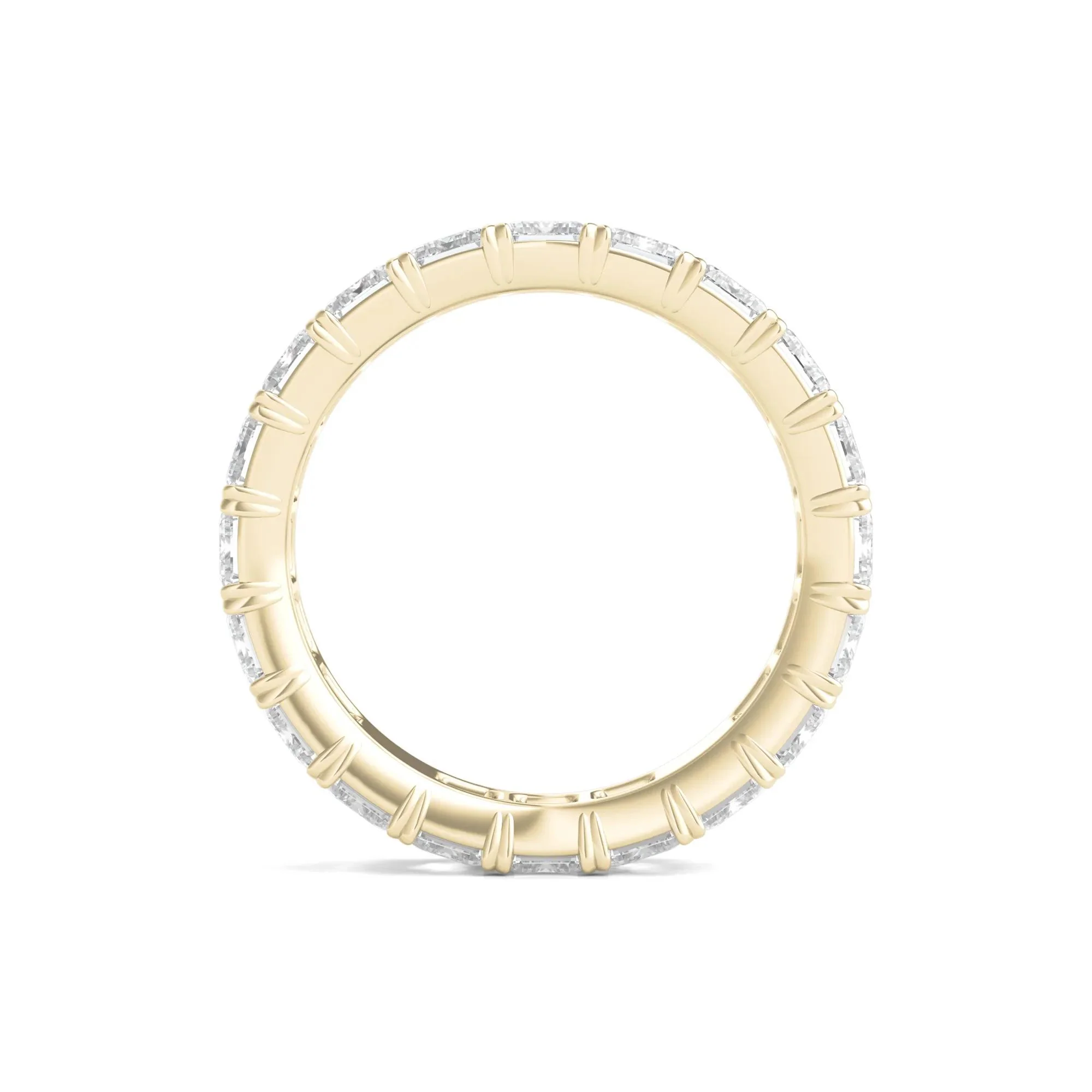 6 CT. Tw. Lab Grown Emerald-Cut Diamond Eternity Band Ring 14K Yellow Gold Size 7 3mm - Image 2