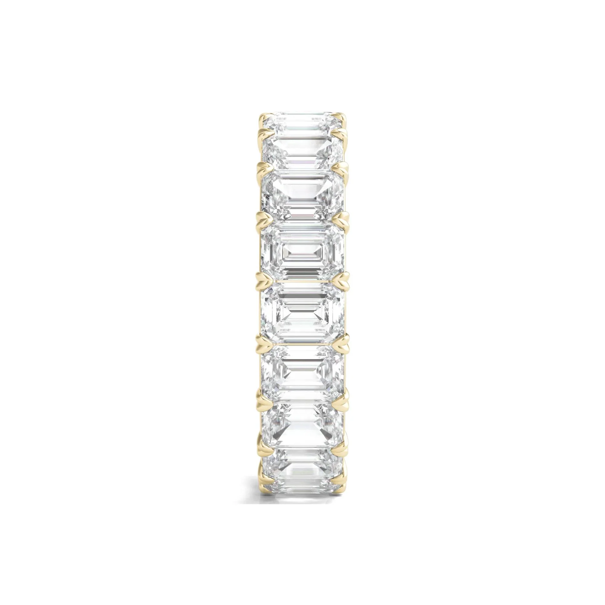 6 CT. Tw. Lab Grown Emerald-Cut Diamond Eternity Band Ring 14K Yellow Gold Size 7.5 3mm - Image 3