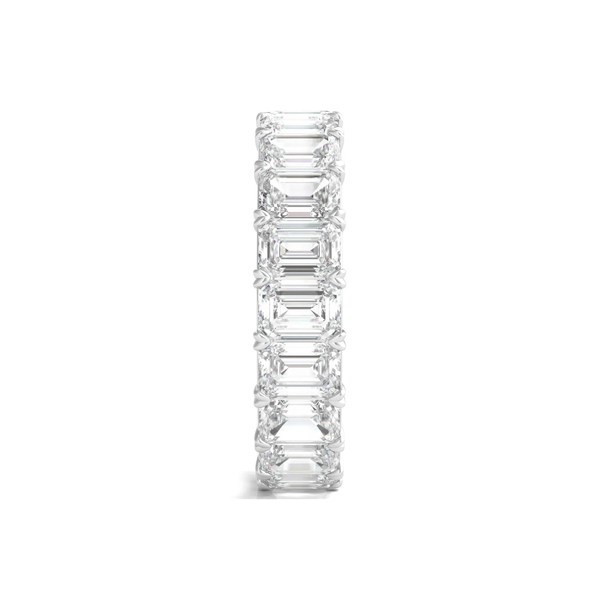 6 CT. Tw. Lab Grown Emerald-Cut Diamond Eternity Band Ring Platinum White Size 5 3mm - Image 3