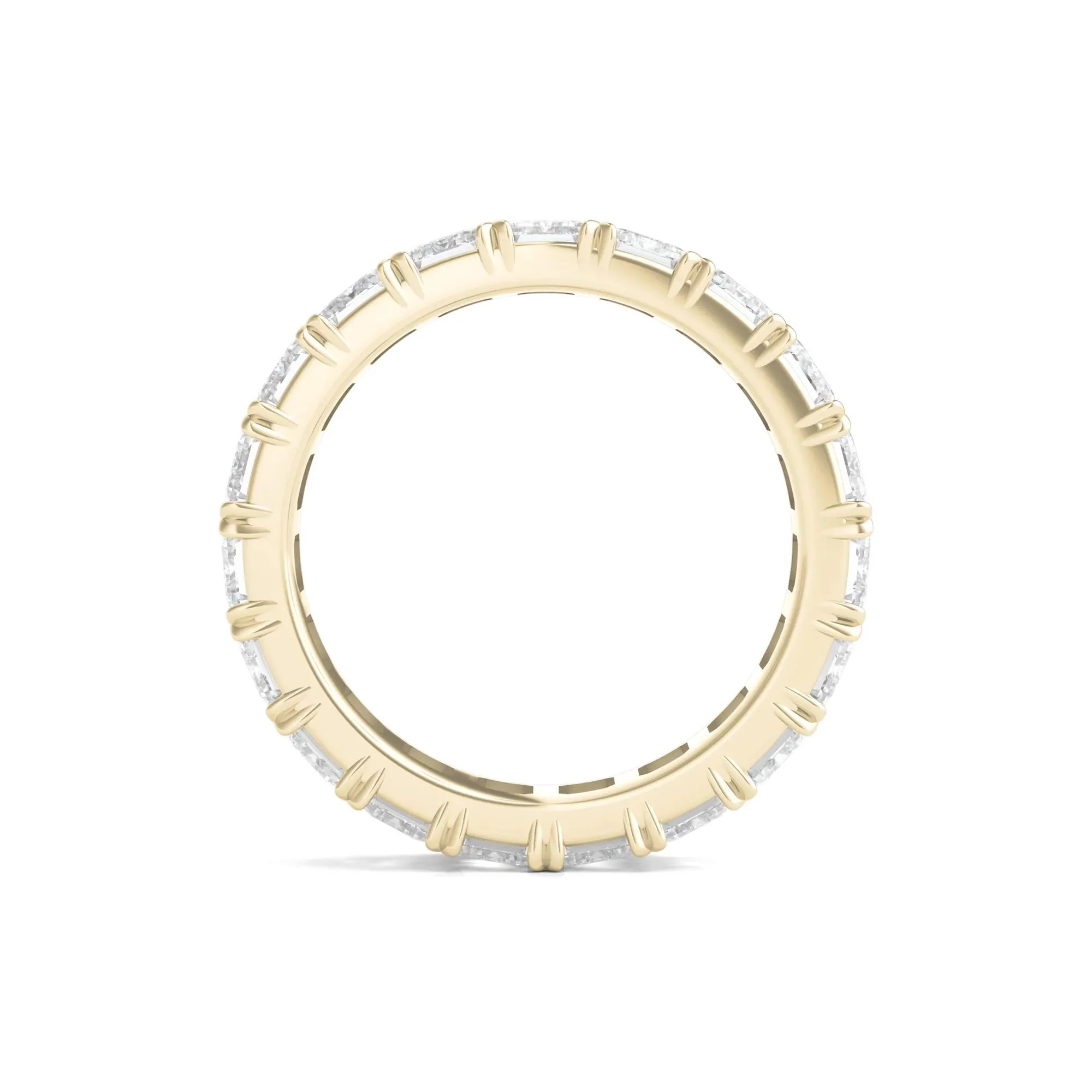 7 CT. Tw. Lab Grown Emerald-Cut Diamond Eternity Band Ring 14K Yellow Gold Size 5.5 3mm - Image 2