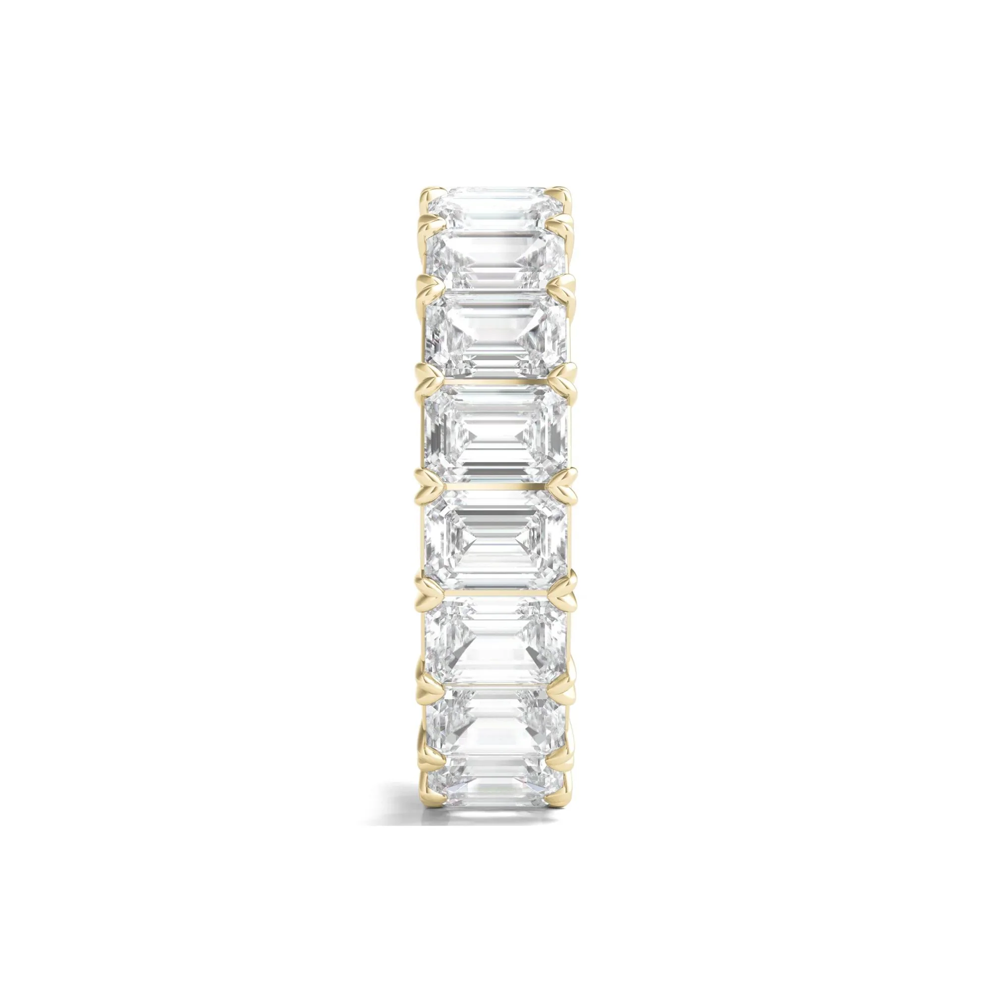 7 CT. Tw. Lab Grown Emerald-Cut Diamond Eternity Band Ring 14K Yellow Gold Size 7.5 3mm - Image 3