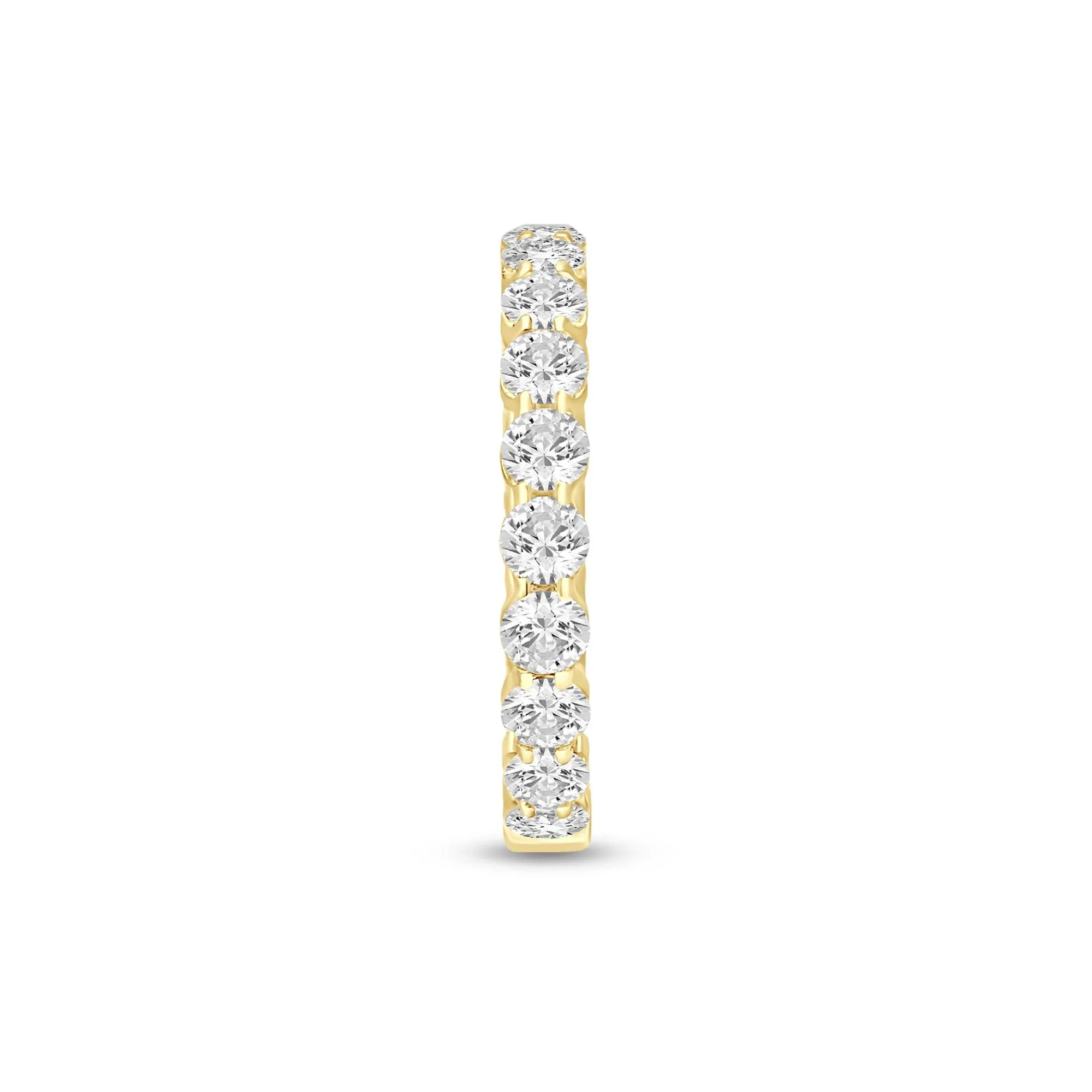 2 CT. Tw. Round-Cut Sizeable Diamond Eternity Band Ring 14K Yellow Gold Size 7 2mm - Image 3