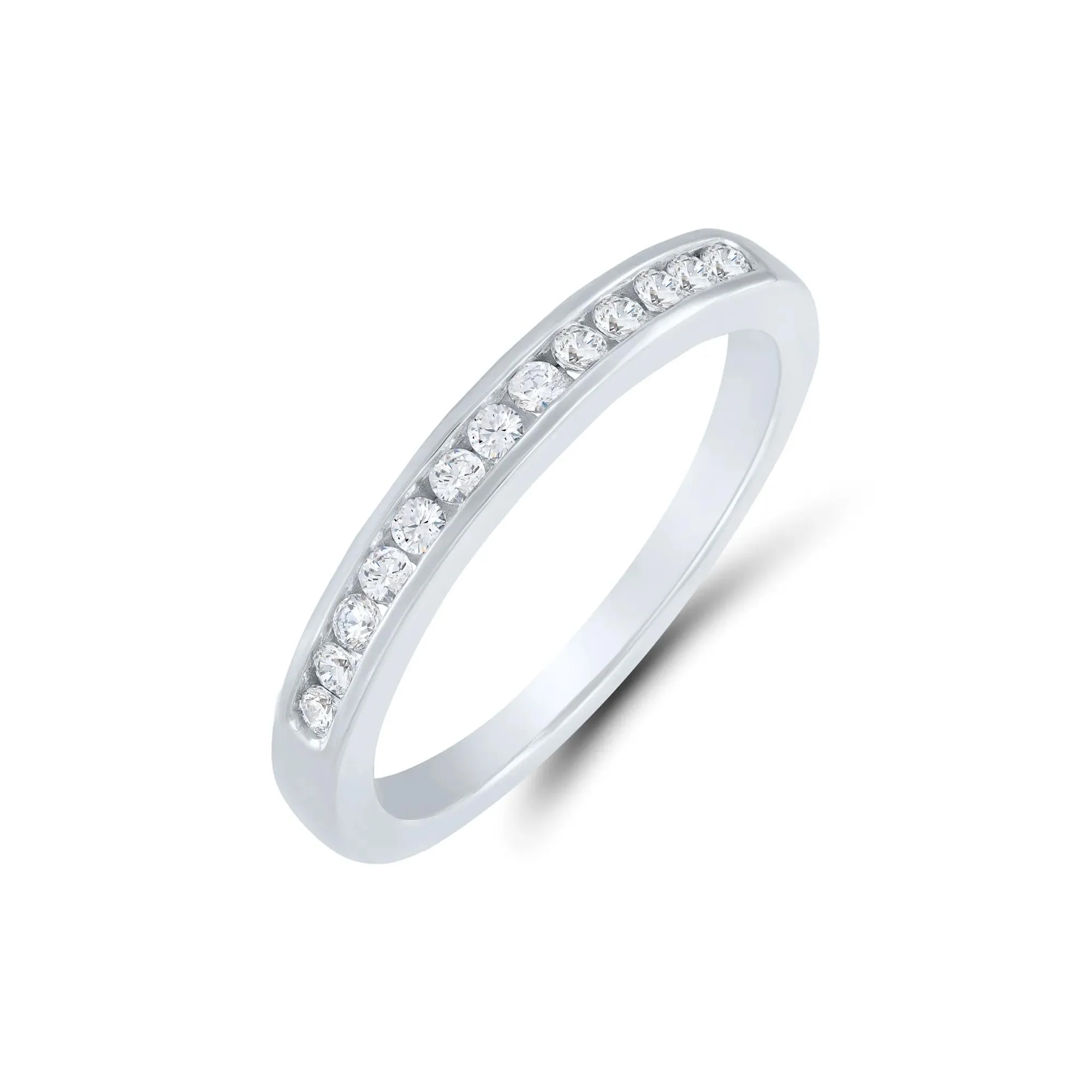 1 CT. Tw. Composite Diamond Engagement Ring Set 10K White Gold Round Brilliant Cut Size 7 1mm - Image 5