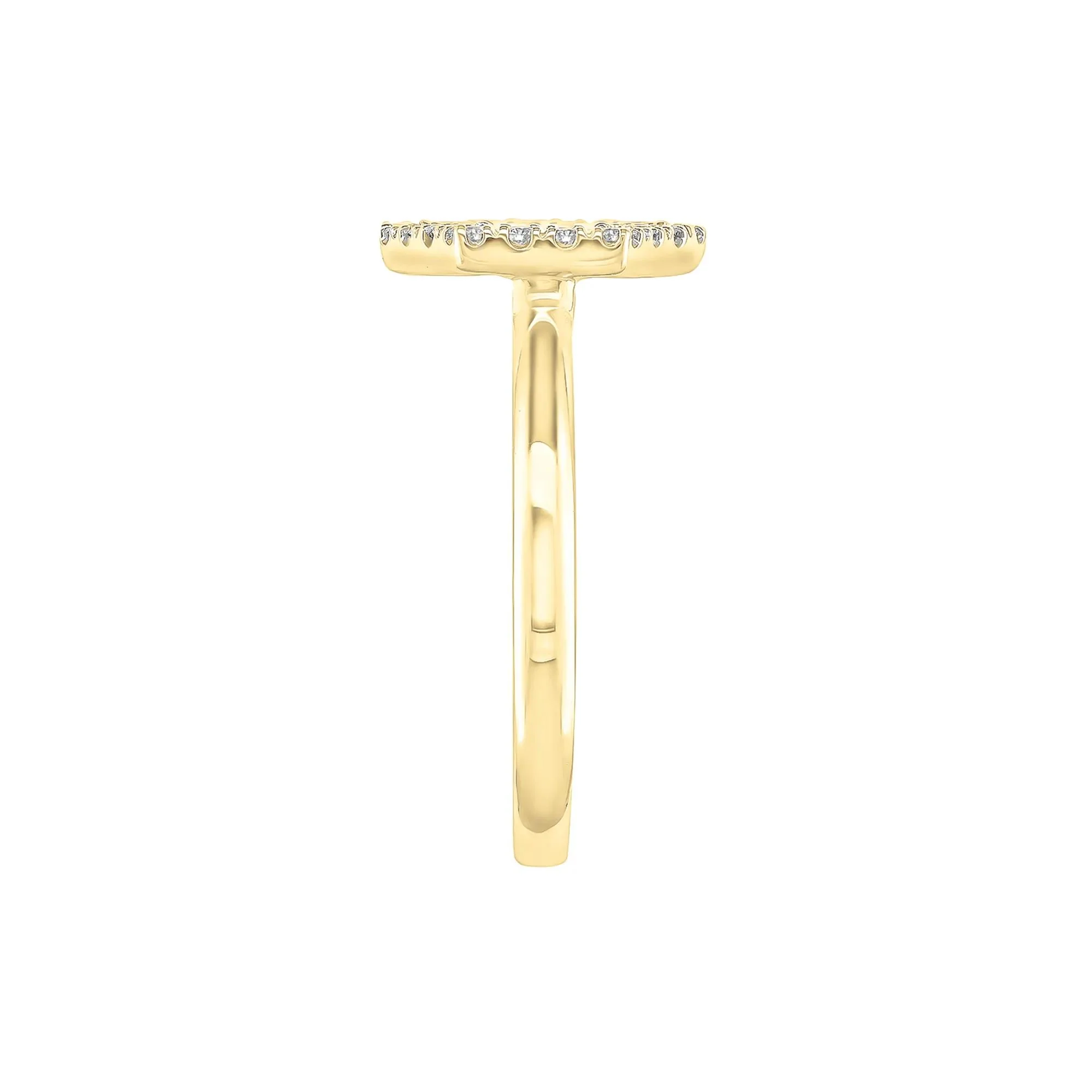 1/8 CT. Tw. Diamond Hexagon Ring 10K Yellow Gold Size 6 1mm - Image 3
