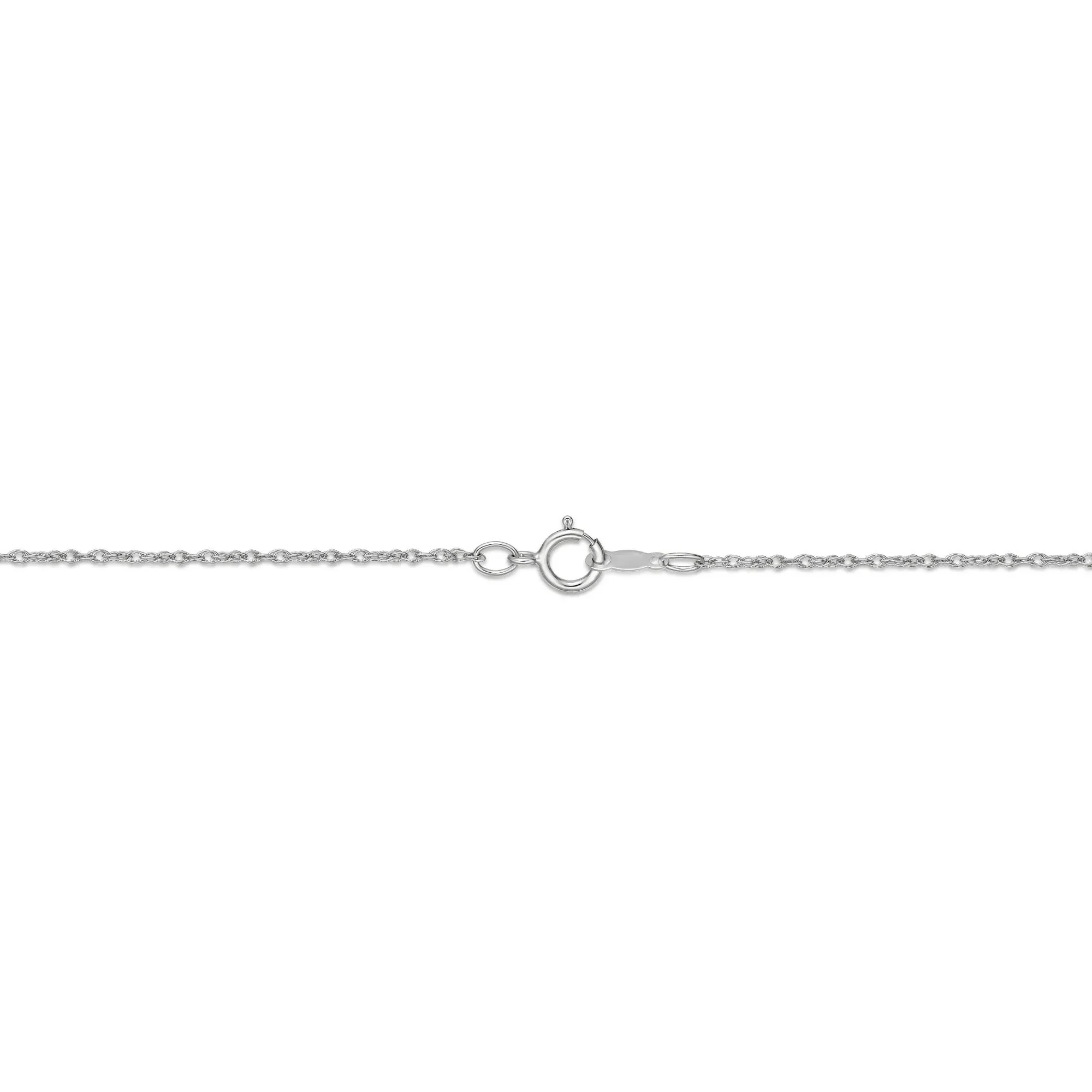 Lab-Created Pink Sapphire and Lab-Created White Sapphire Pendant Necklace .925 Sterling Silver Size 18" - Image 3