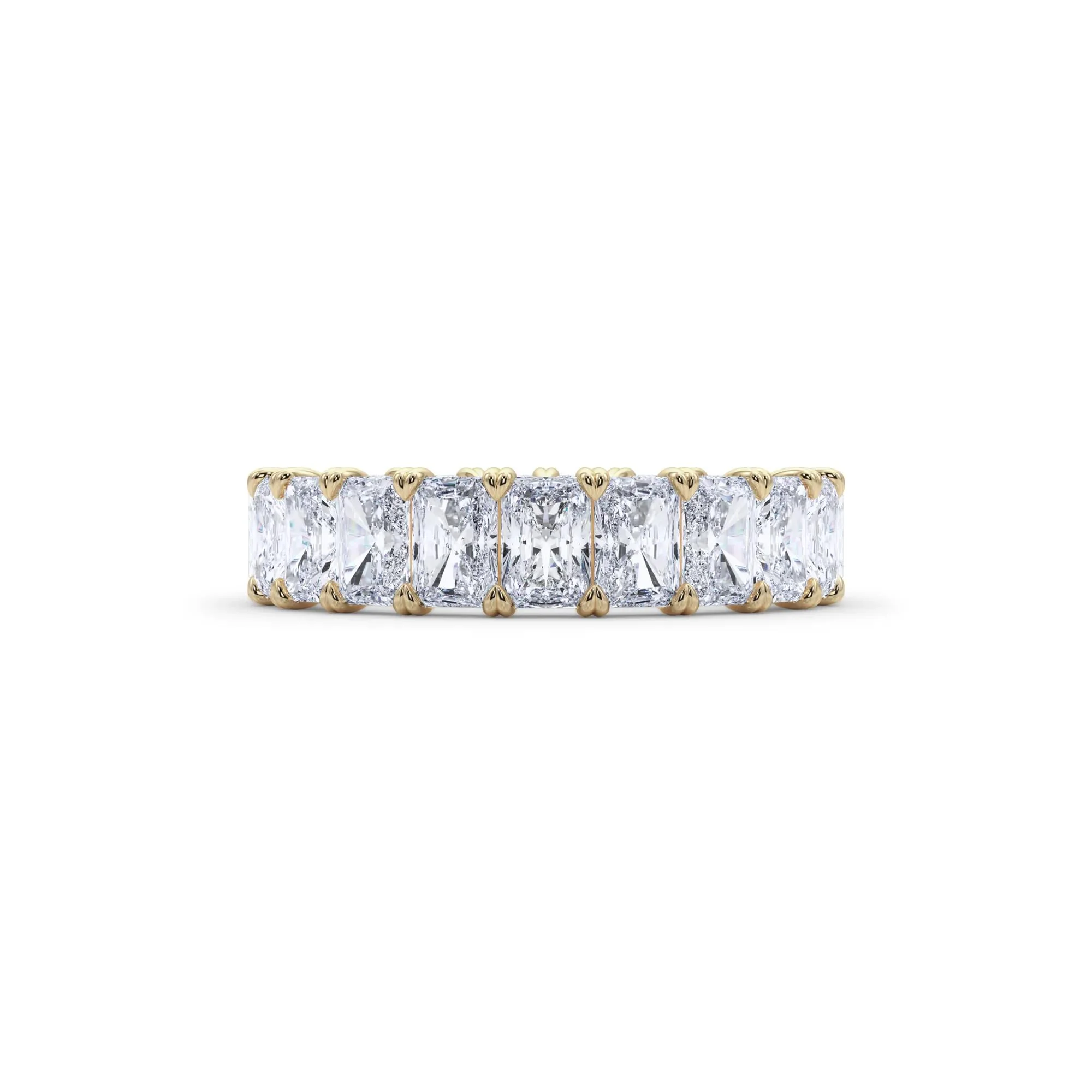 5 CT. Tw. Lab Grown Diamond Radiant-Cut Eternity Band Ring 14K Yellow Gold Size 6