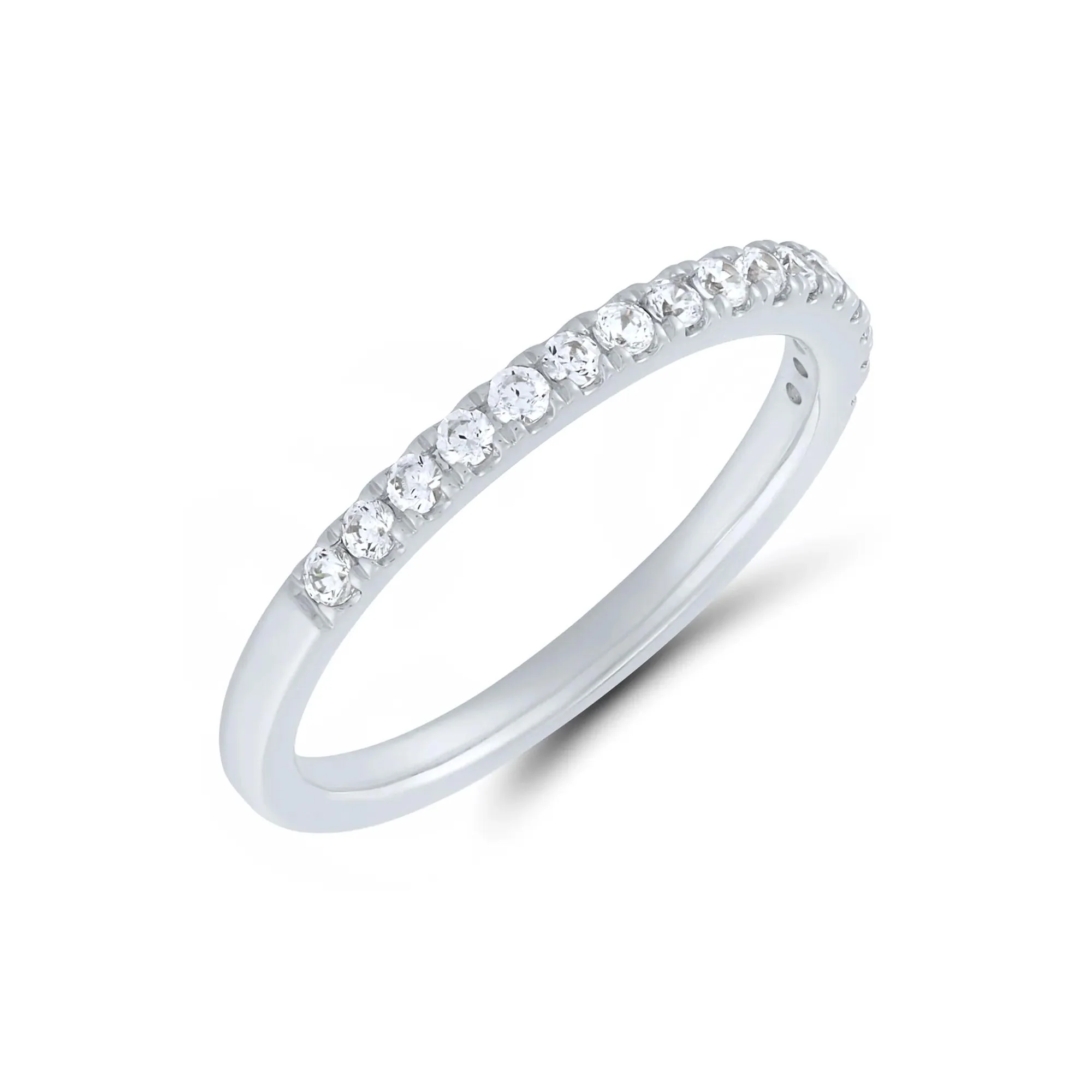 1/2 CT. Tw. Diamond Composite Engagement Ring Set 10K White Gold Round Brilliant Cut Size 6.5 1mm - Image 5
