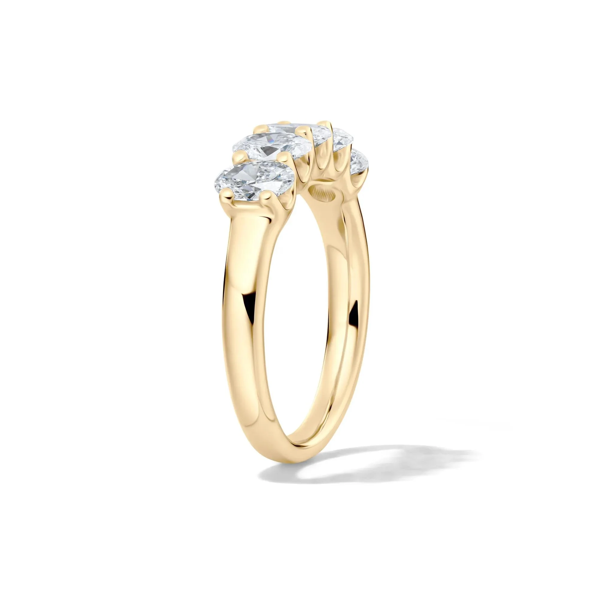 1/2 CT. Tw. Lab Grown Diamond Band Ring 14K Yellow Gold (1-) Size 7 1mm - Image 3