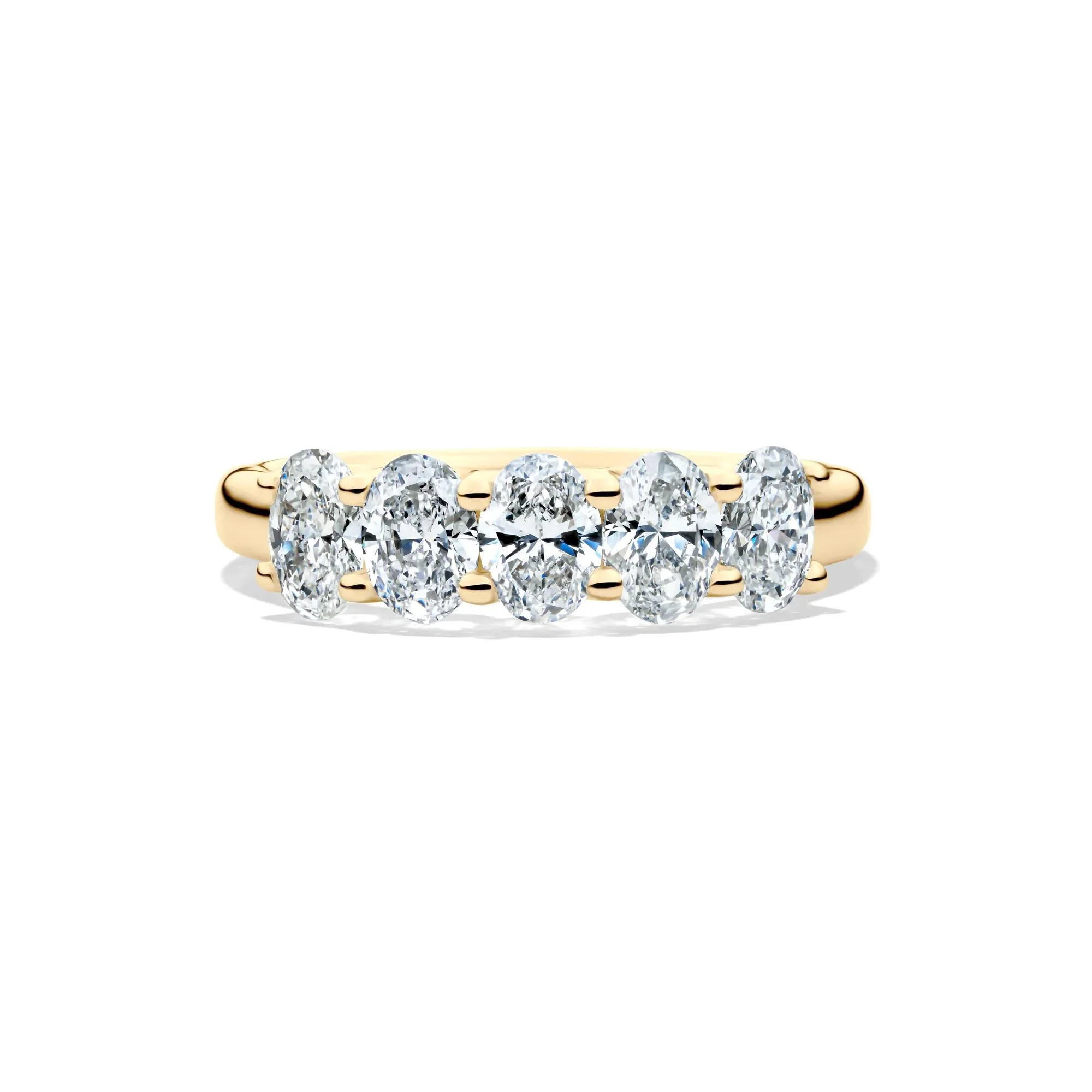 1/2 CT. Tw. Lab Grown Diamond Band Ring 14K Yellow Gold (1-) Size 8 1mm