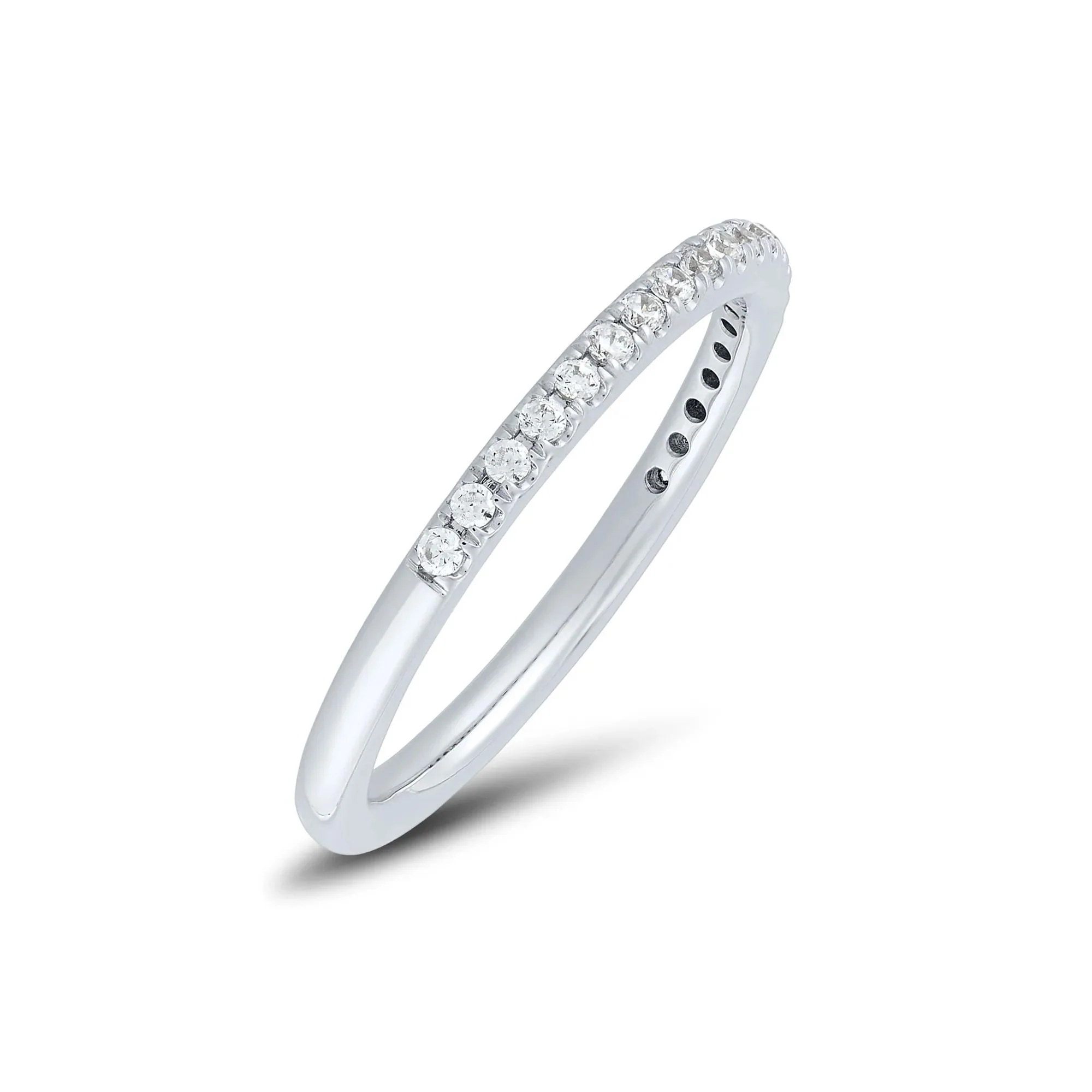 4 CT. Tw. Lab Grown Diamond Engagement Set 14K White Gold Ring Round Brilliant Cut Size 7.5 1mm - Image 6