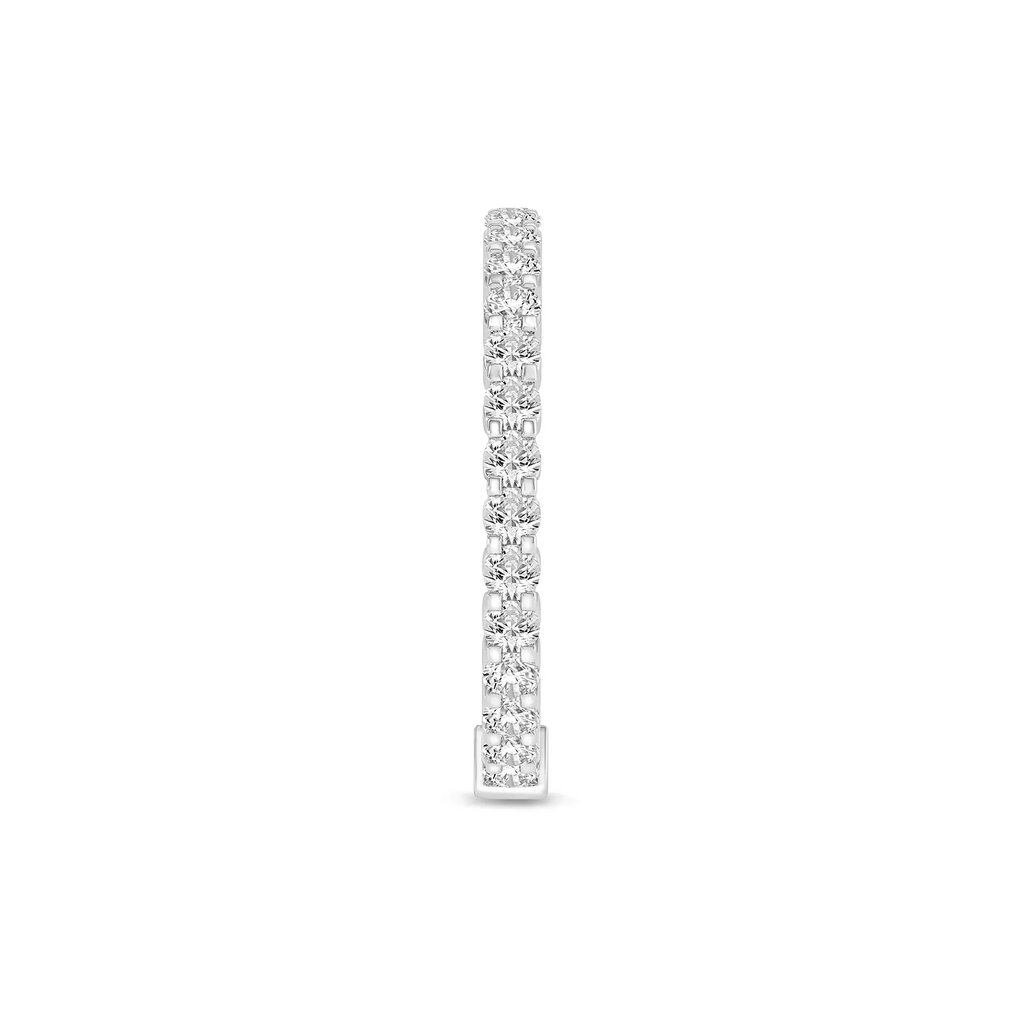 1 CT. Tw. Round-Cut Sizeable Diamond Eternity Band Ring 14K White Gold Size 6 2mm - Image 3