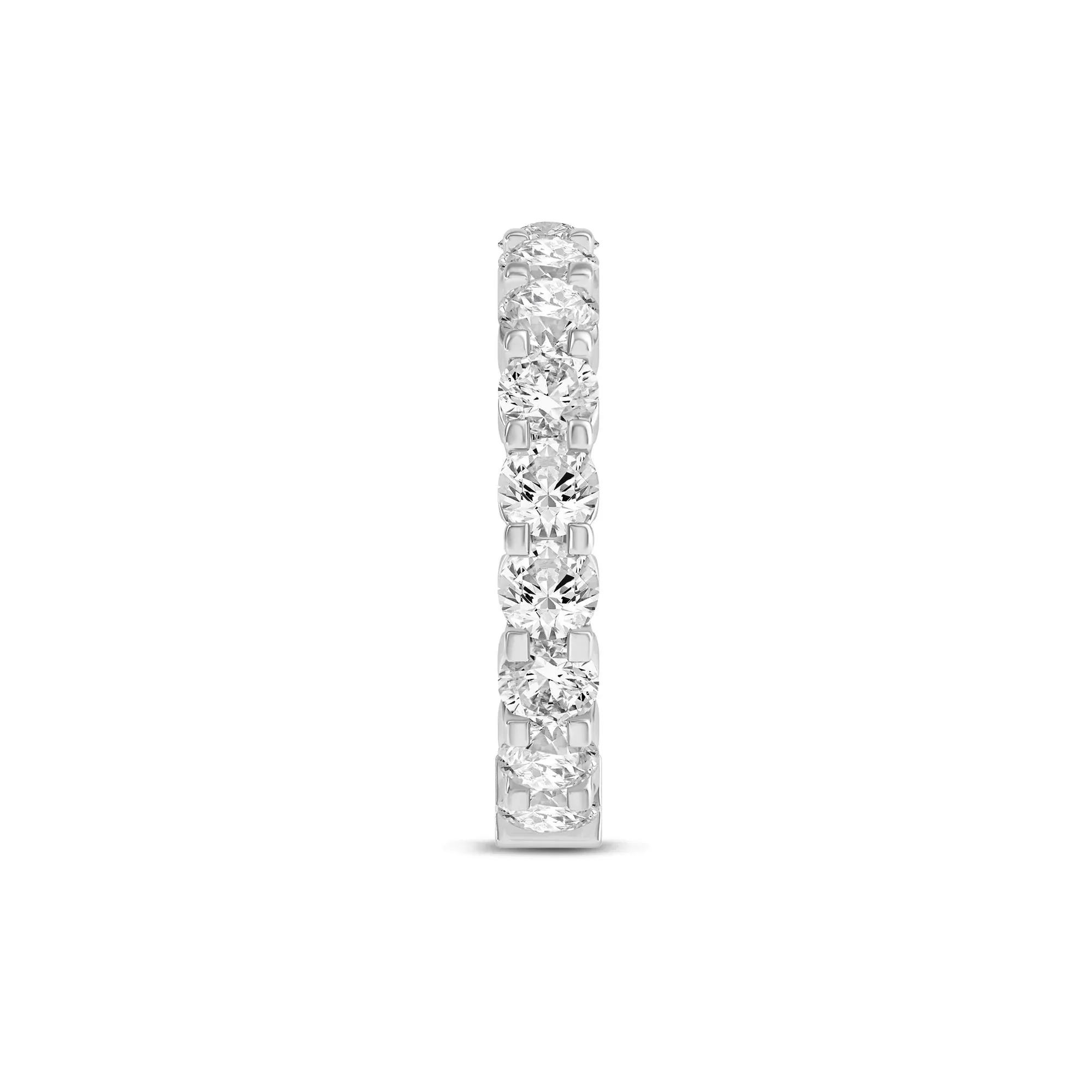 4 CT. Tw. Round-Cut Sizeable Diamond Eternity Band Ring 14K White Size 6.5 4mm - Image 3
