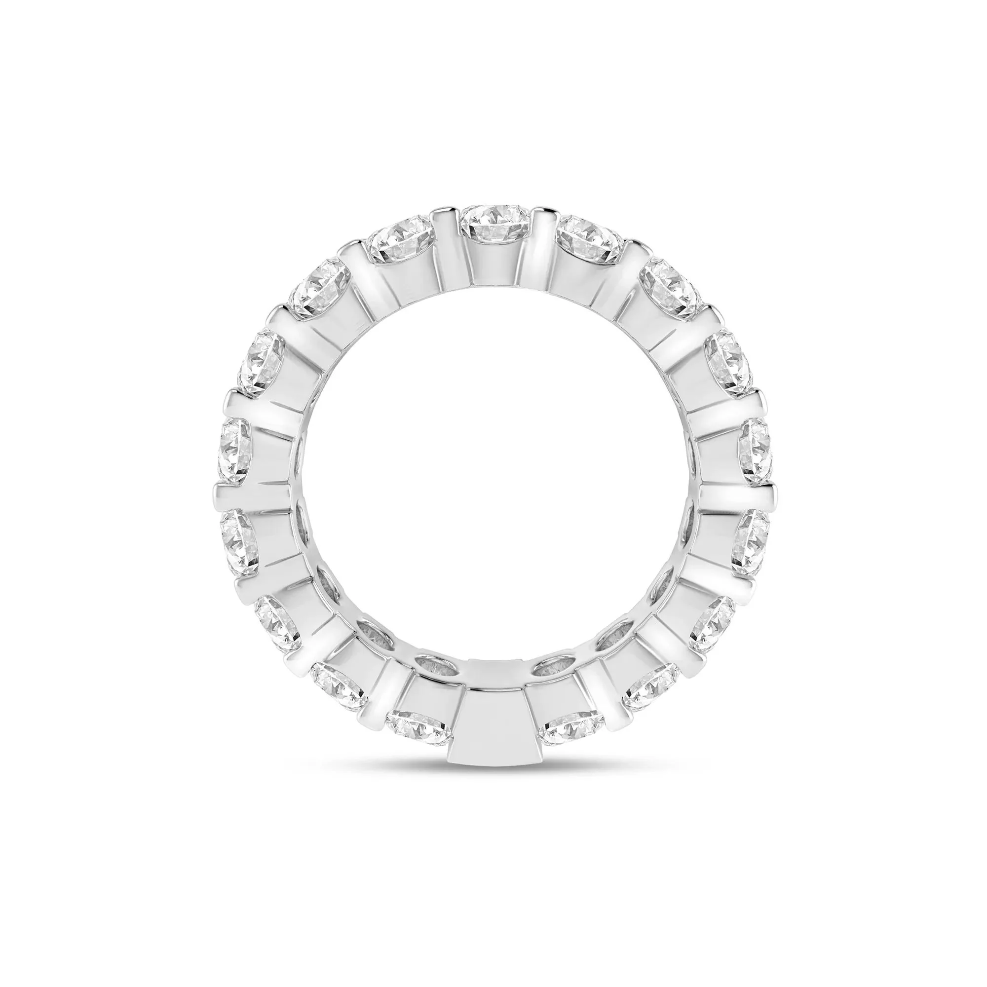 4 CT. Tw. Round-Cut Sizeable Diamond Eternity Band Ring 14K White Size 8 4mm - Image 2