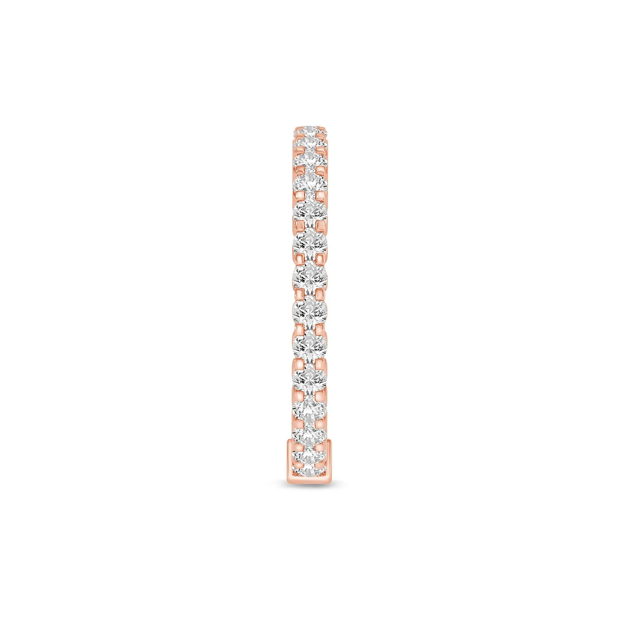 1 CT. Tw. Round-Cut Sizeable Diamond Eternity Band Ring 14K Rose Gold Size 5 2mm - Image 3