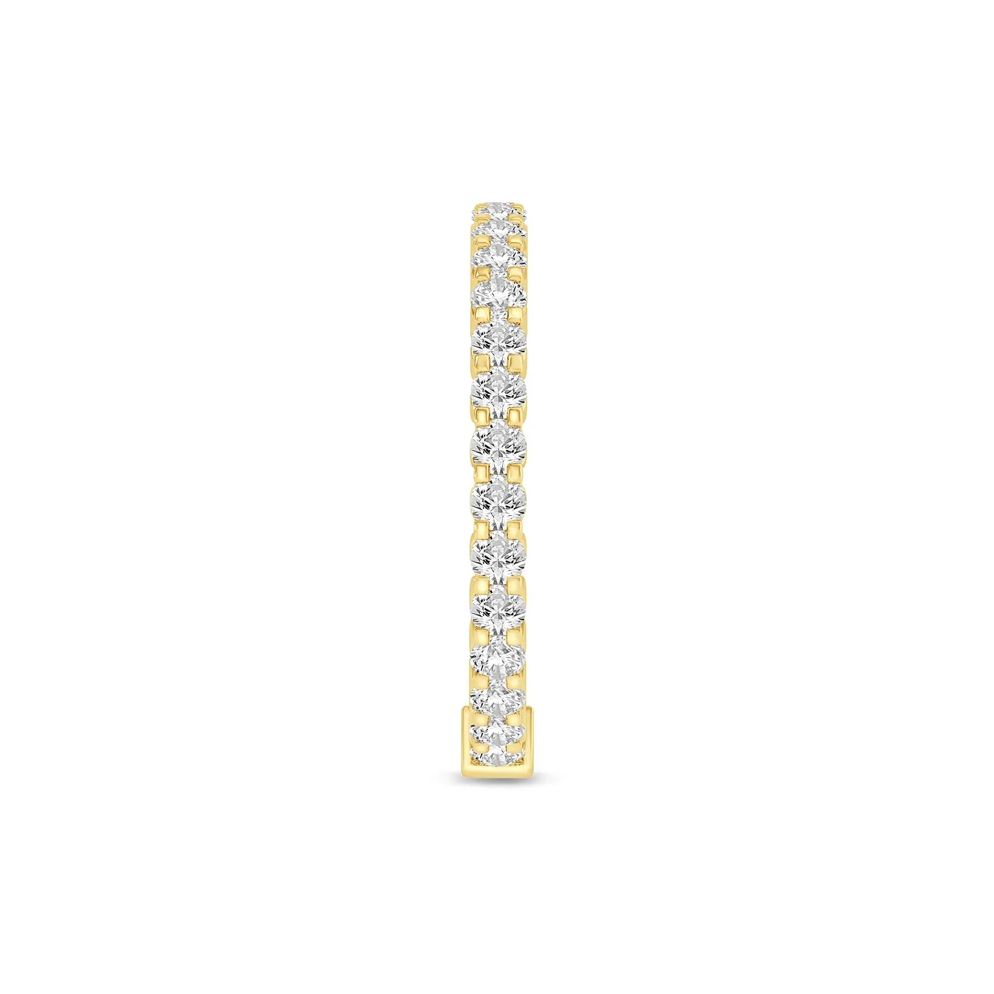 1 CT. Tw. Round-Cut Sizeable Diamond Eternity Band Ring 14K Yellow Gold Size 8 2mm - Image 3