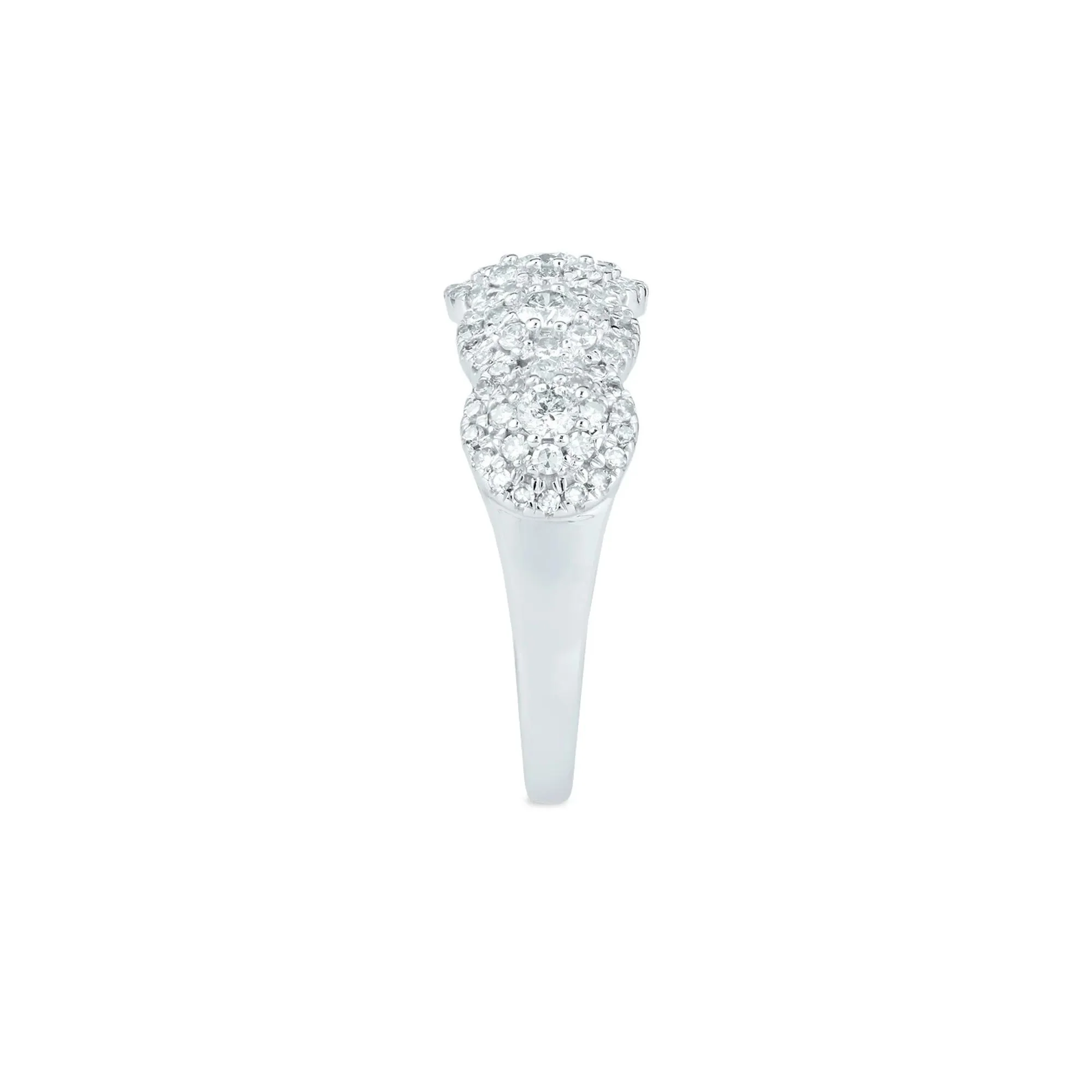 1 CT. Tw. Diamond Anniversary Band Ring 10K White Gold Size 6.5 2mm - Image 3