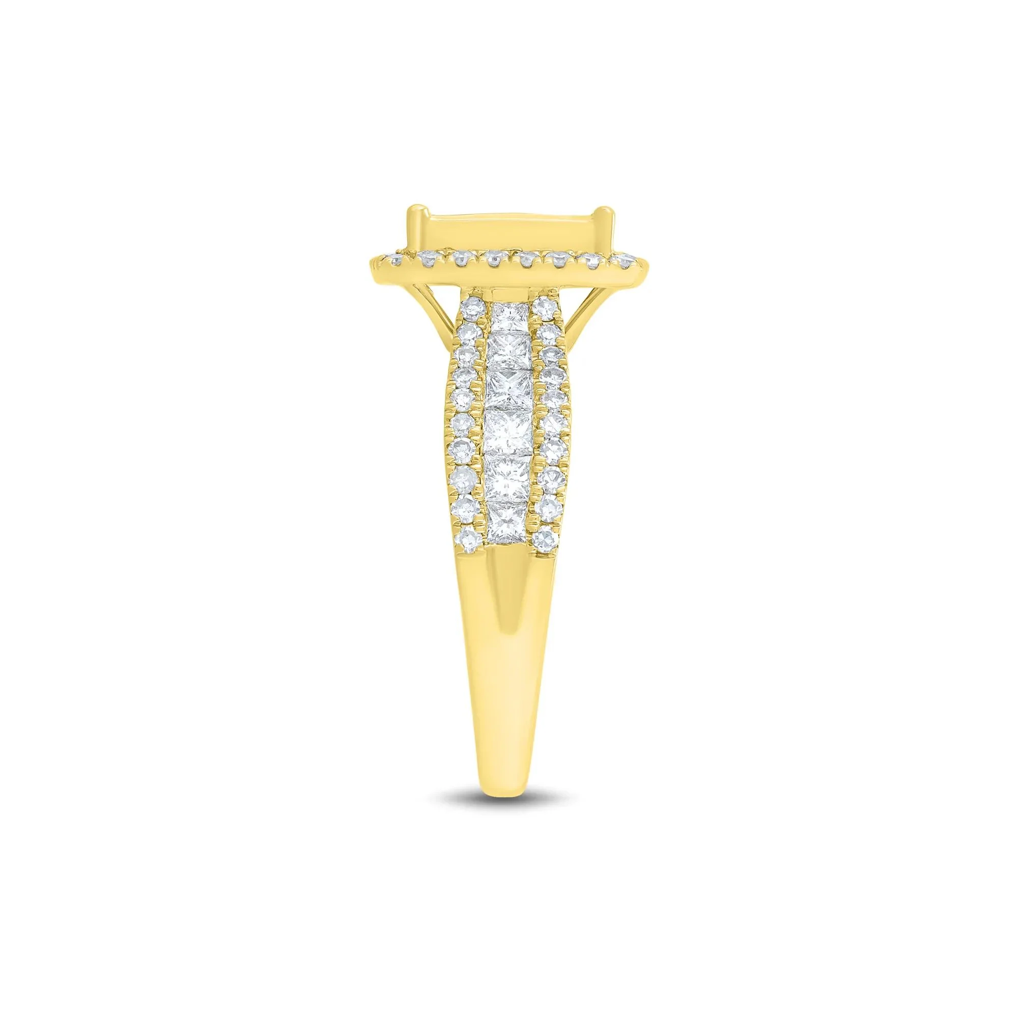 2 CT. Tw. Composite Diamond Engagement Ring 10K Yellow Gold Size 6.5 1mm - Image 3