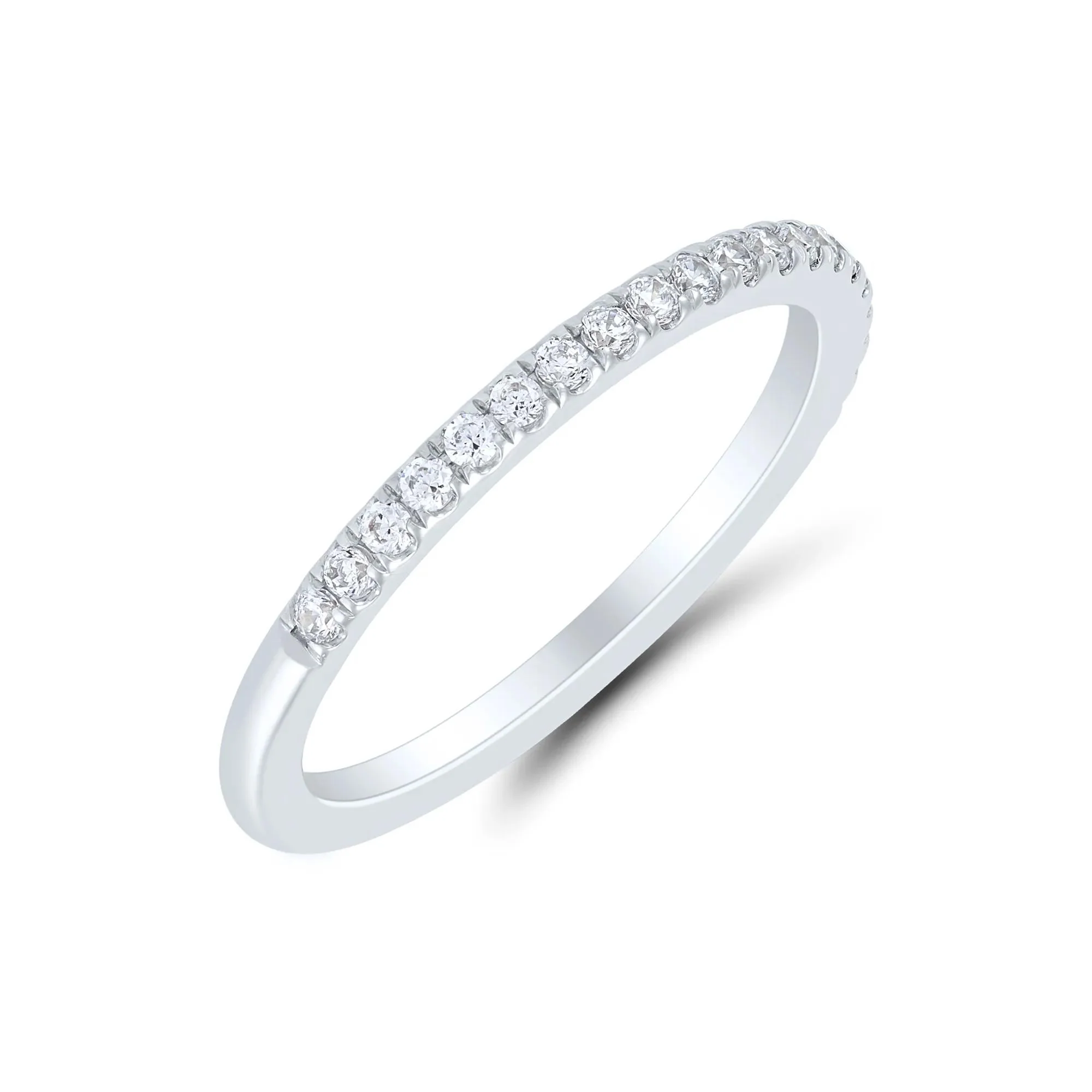 4 CT. Tw. Lab Grown Diamond Engagement Set 14K White Gold Ring Round Brilliant Cut Size 9 1mm - Image 5