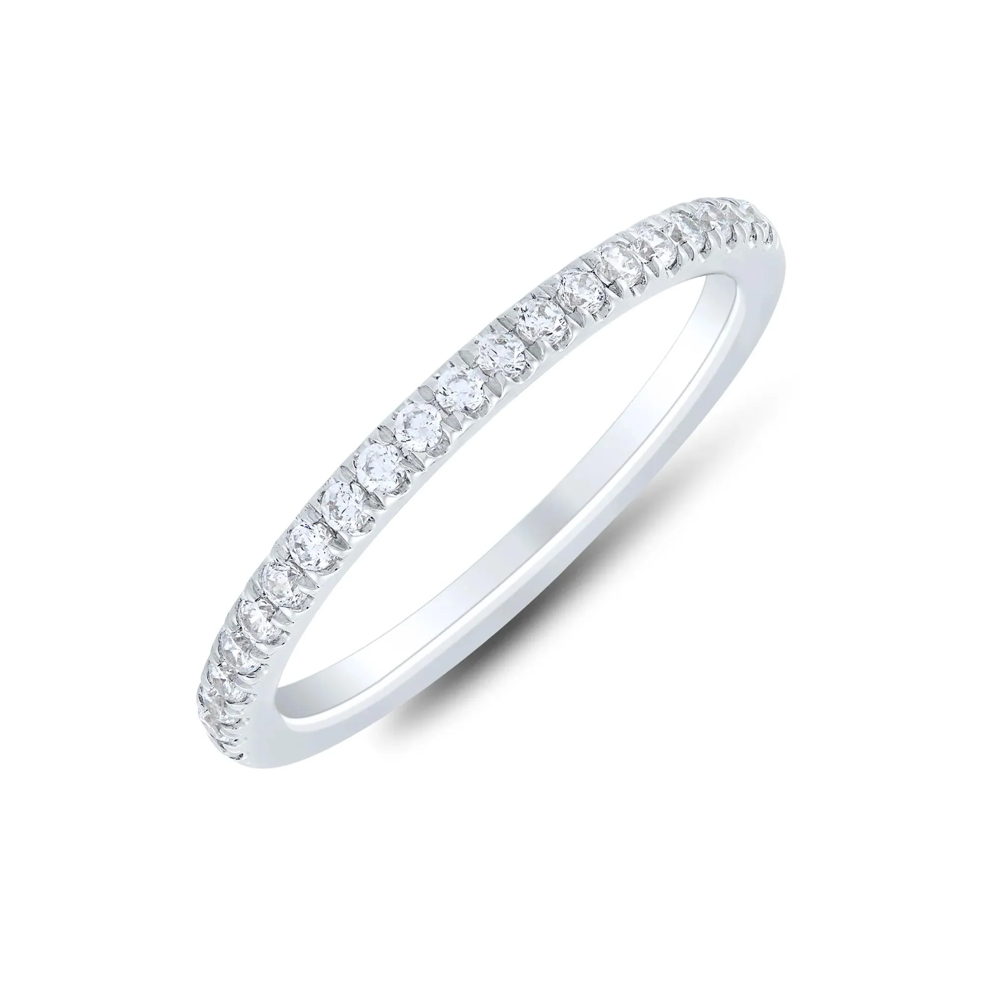 4 CT. Tw. Lab Grown Diamond Bridal Set 14K White Gold Ring Round Brilliant Cut Size 8 1mm - Image 5