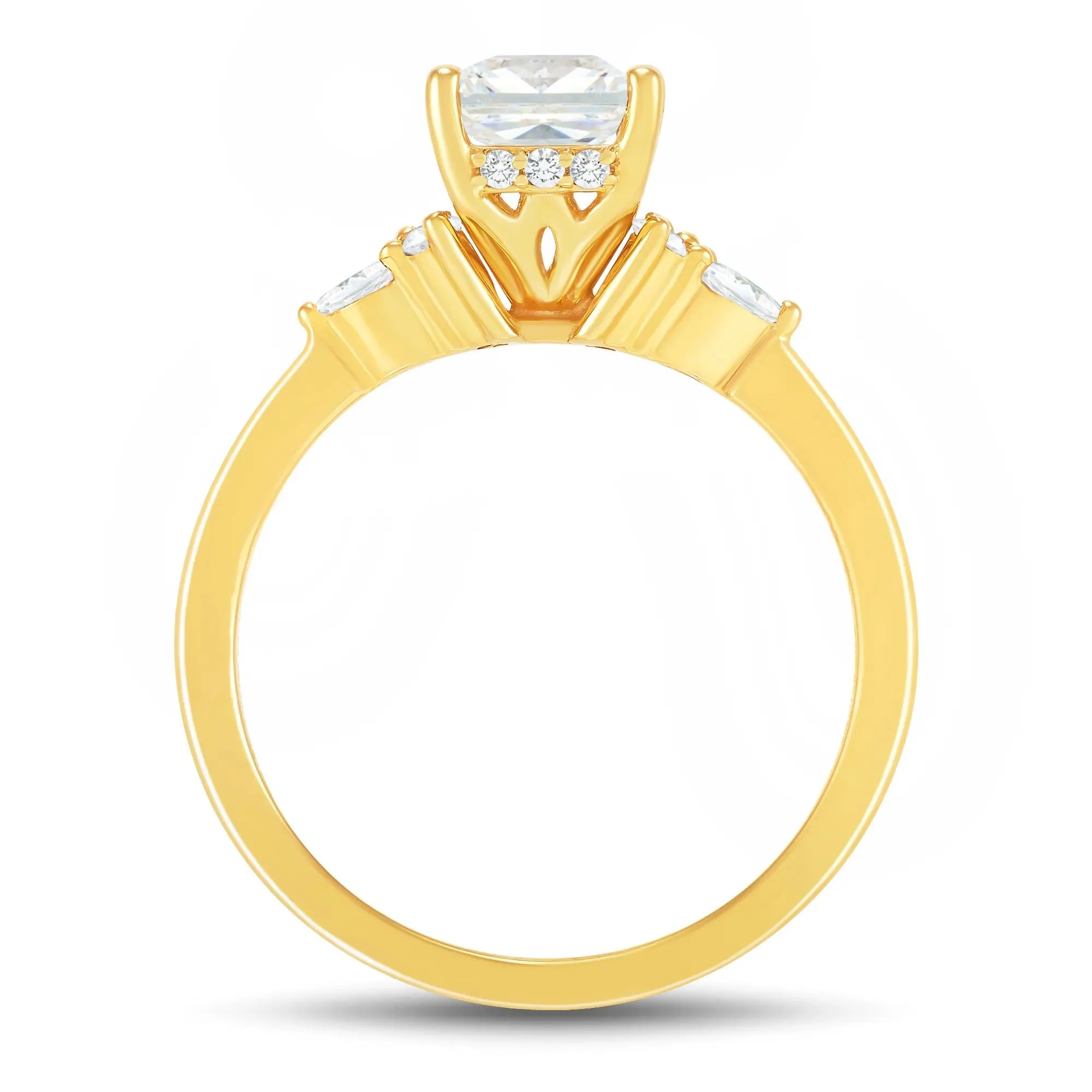 2 1/4 CT. Tw. Lab Grown Diamond Engagement Ring 14K Yellow Gold Size 6 2mm - Image 2