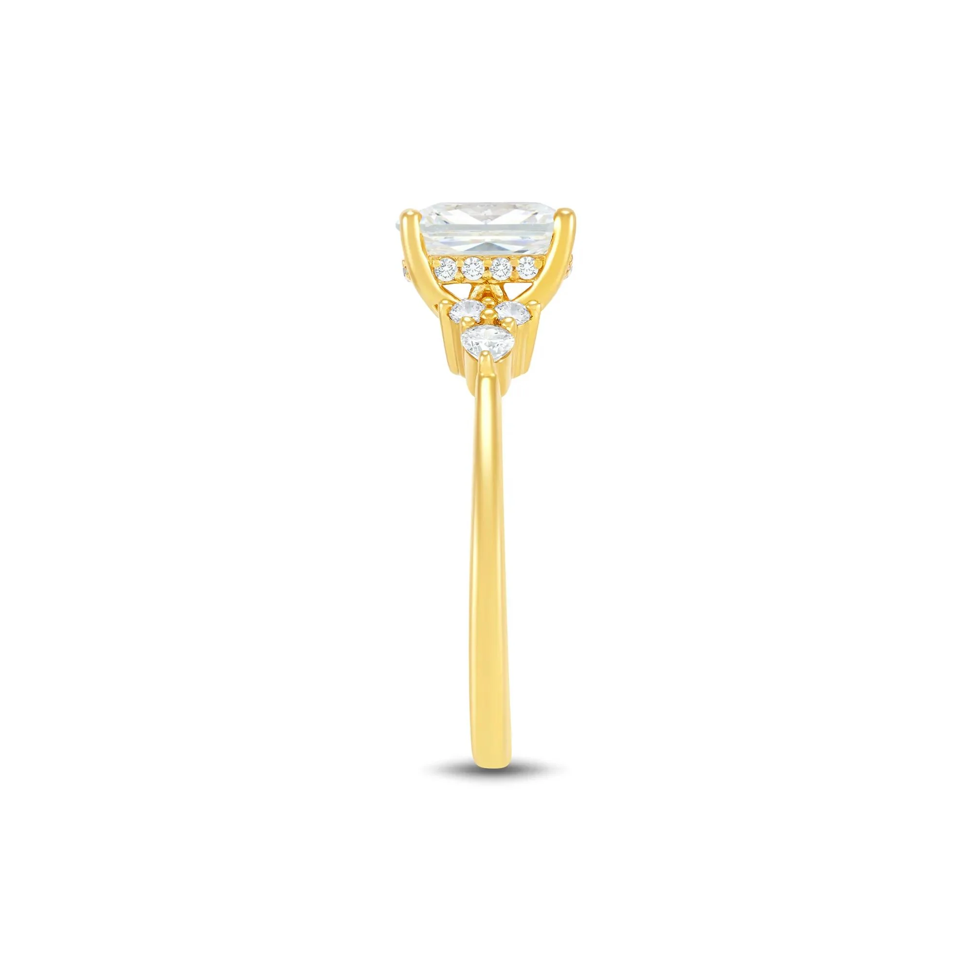 2 1/4 CT. Tw. Lab Grown Diamond Engagement Ring 14K Yellow Gold Size 7.5 2mm - Image 3