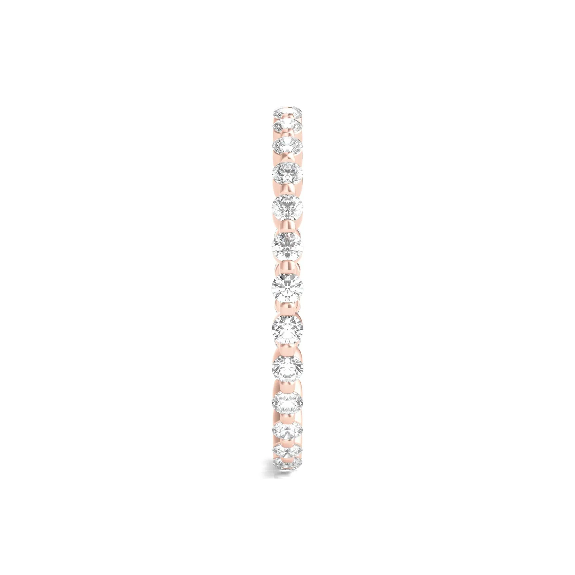 1/2 CT. Tw. Round Brilliant-Cut Lab Grown Diamond Eternity Band Ring 14K Rose Gold Size 9 - Image 3
