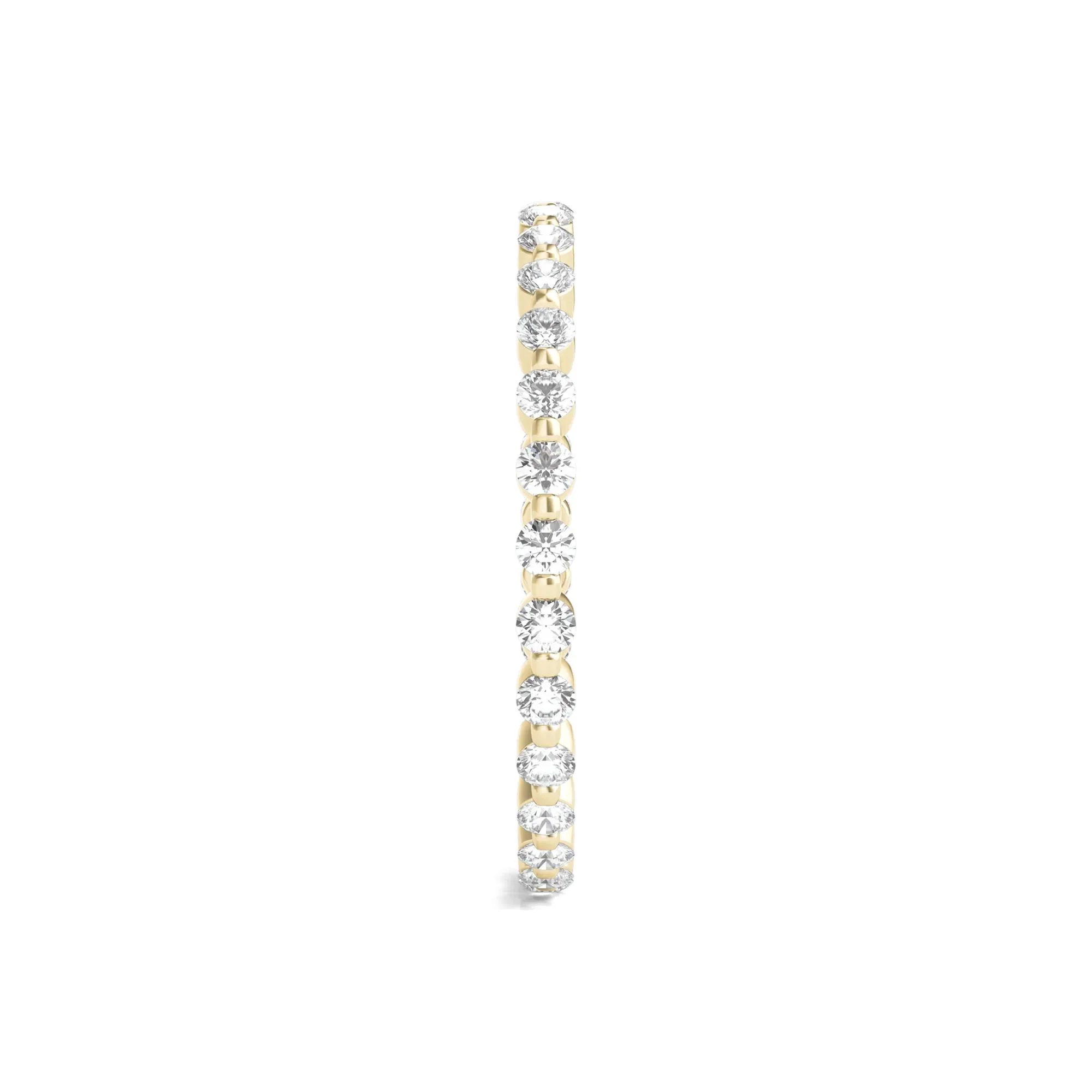 1/2 CT. Tw. Round Brilliant-Cut Lab Grown Diamond Eternity Band Ring 14K Yellow Gold Size 5 - Image 3