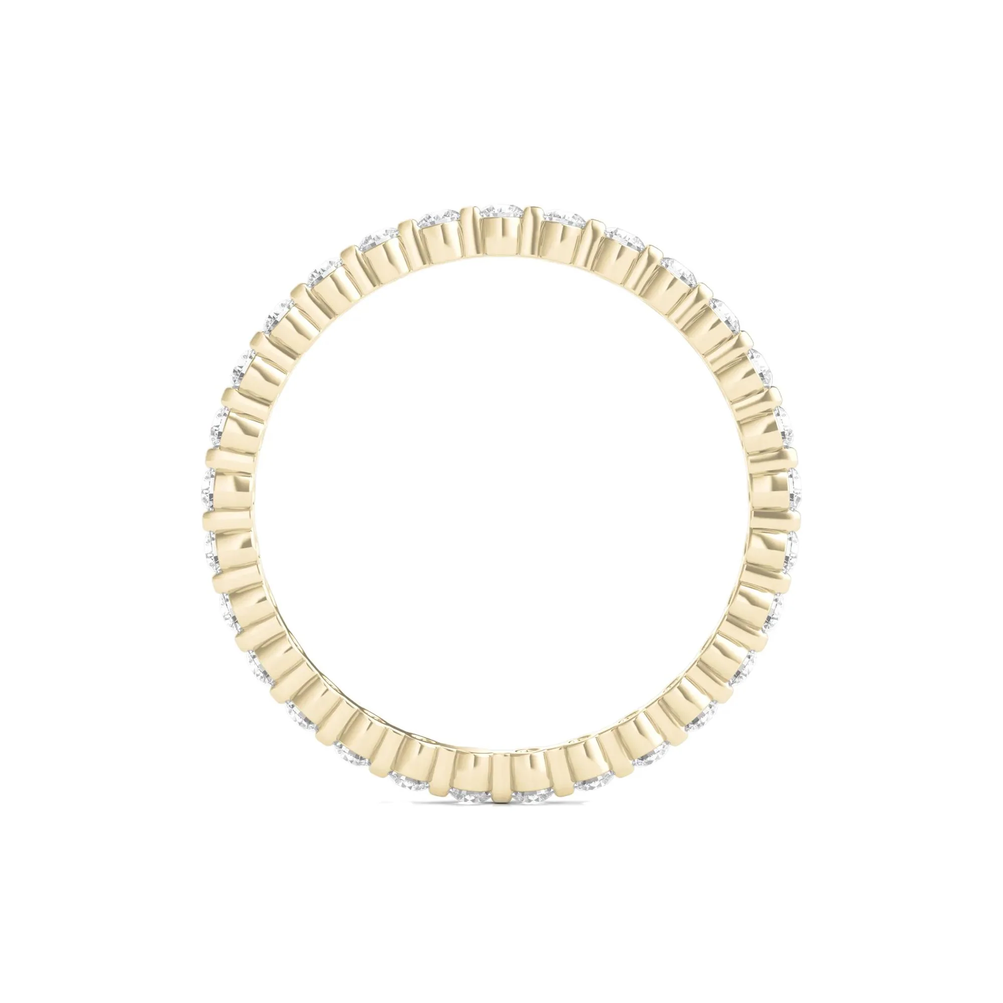 1/2 CT. Tw. Round Brilliant-Cut Lab Grown Diamond Eternity Band Ring 14K Yellow Gold Size 8 - Image 2