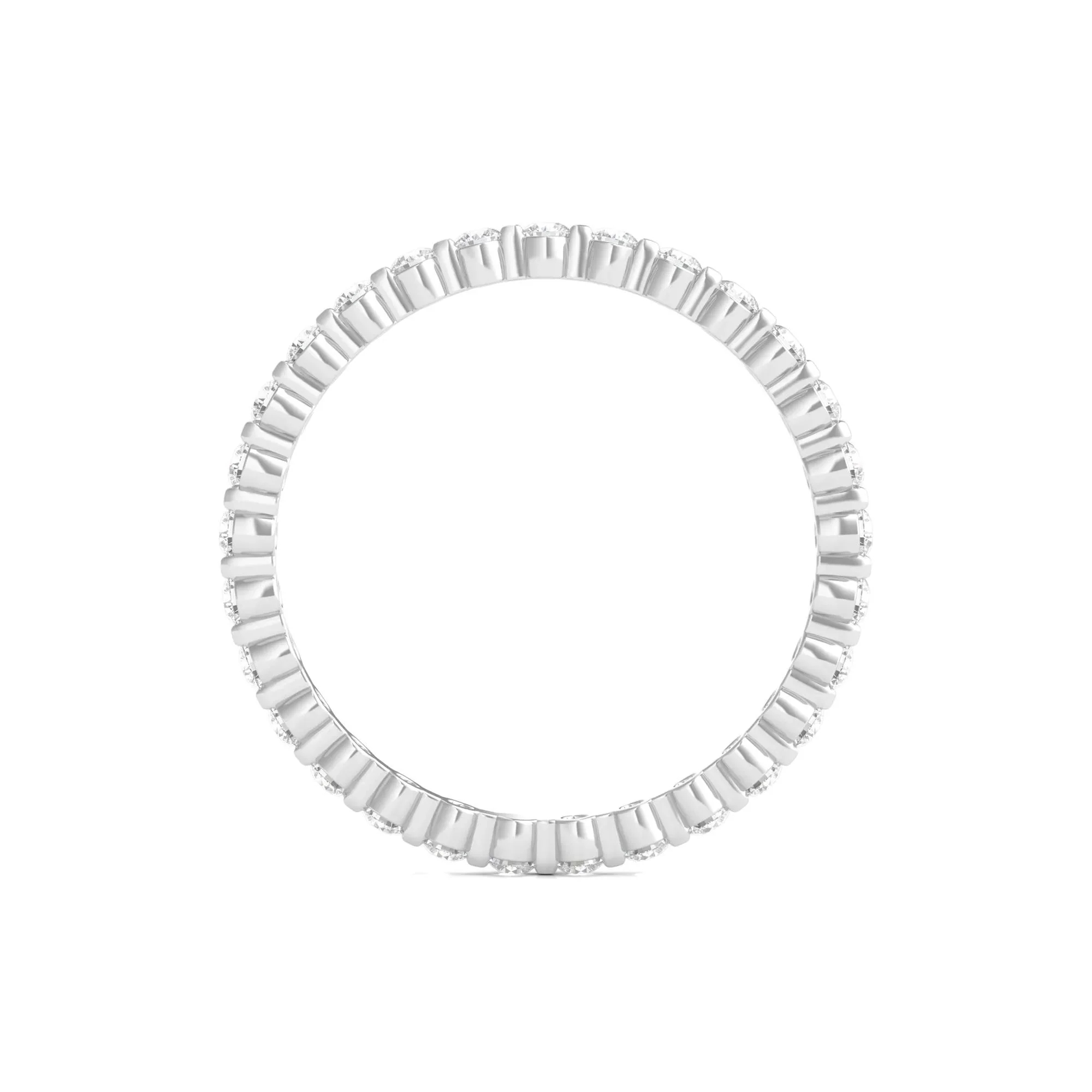 1/2 CT. Tw. Round Brilliant-Cut Lab Grown Diamond Eternity Band Ring Platinum White Size 8 - Image 2