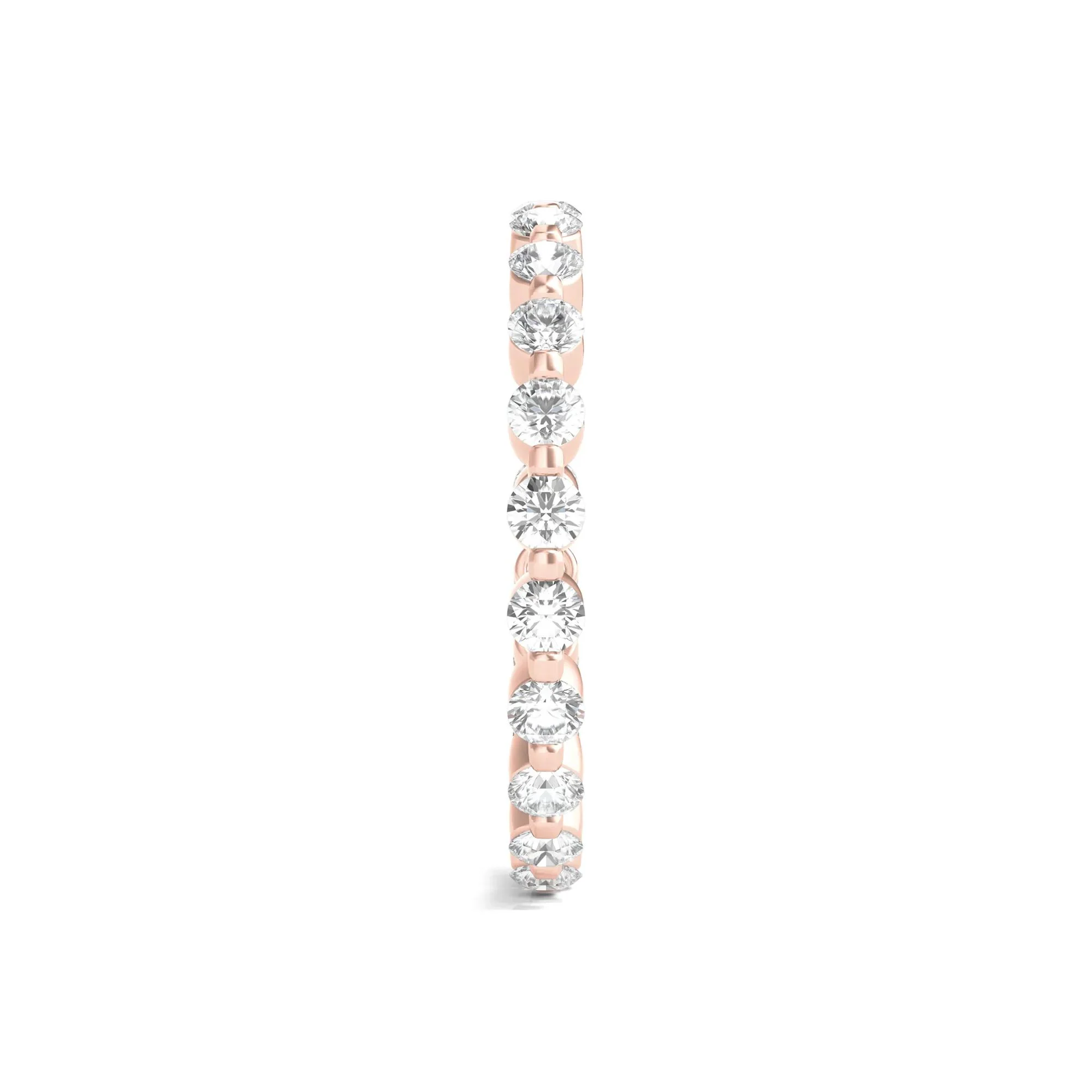 1 CT. Tw. Round Brilliant-Cut Lab Grown Diamond Eternity Band Ring 14K Rose Gold Size 8 - Image 3